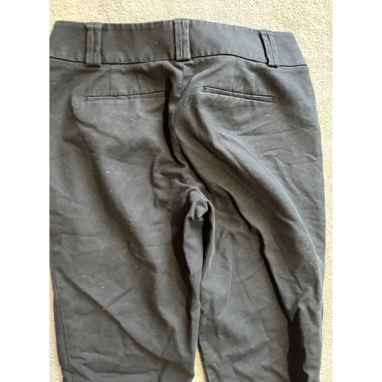 Ann Taylor Ann Taylor Loft Cropped Pants Women's Size 6 Black Solid Cotton Blend Classic Size 28" / US 6 / IT 42 - 4 Thumbnail