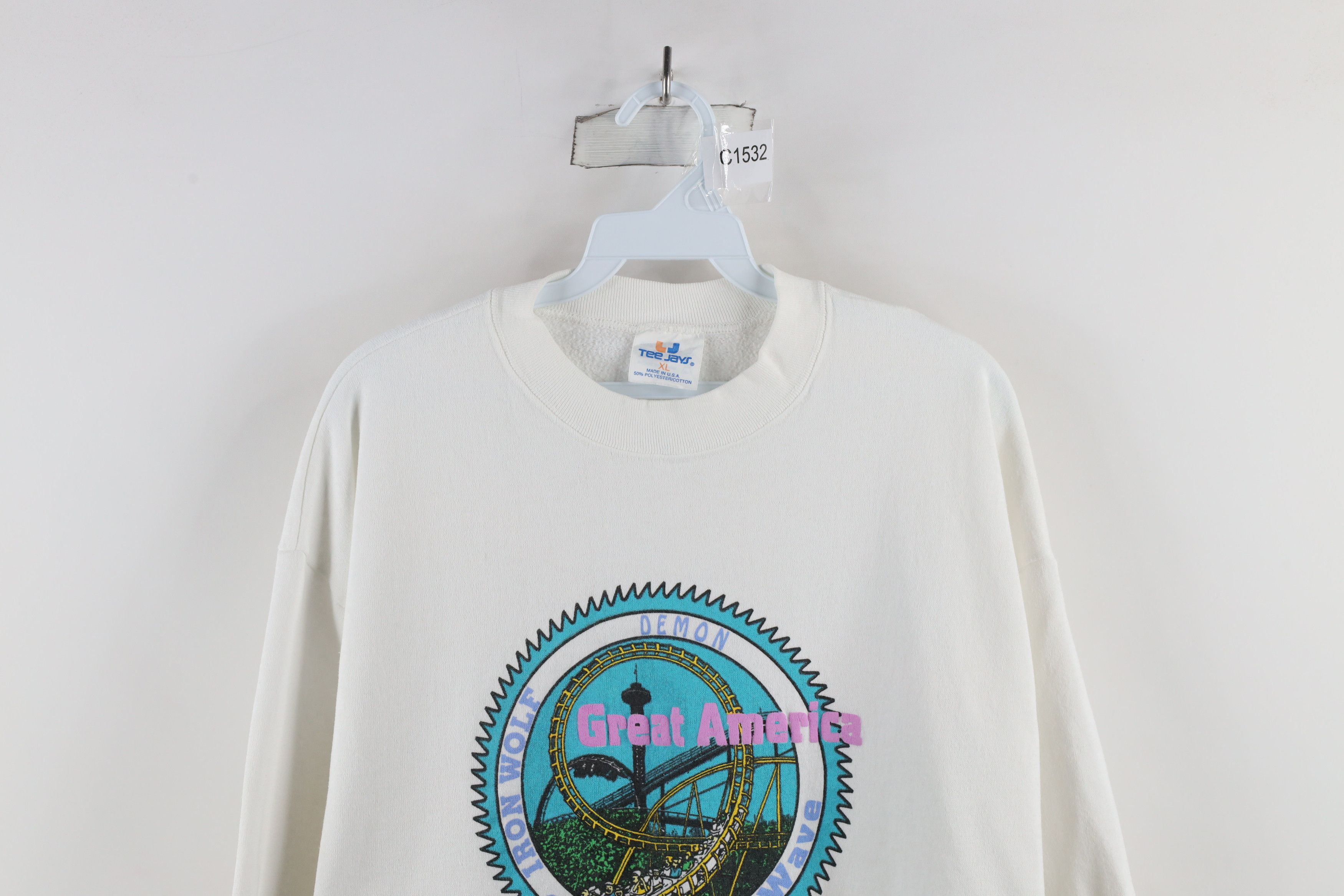 Vintage Vintage 90s America Iron Wolf Demon Shockwave Sweatshirt USA Size US XL / EU 56 / 4 - 2 Thumbnail