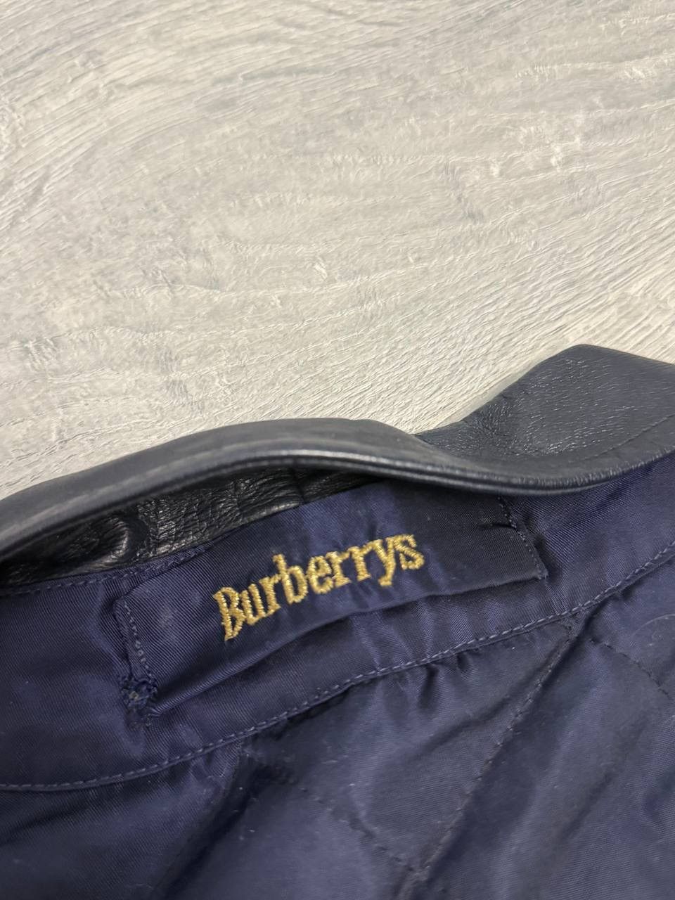 Burberry Rare Vintage Burberry Men Quilted Jacket Blue Leather Collar Size US M / EU 48-50 / 2 - 7 Thumbnail
