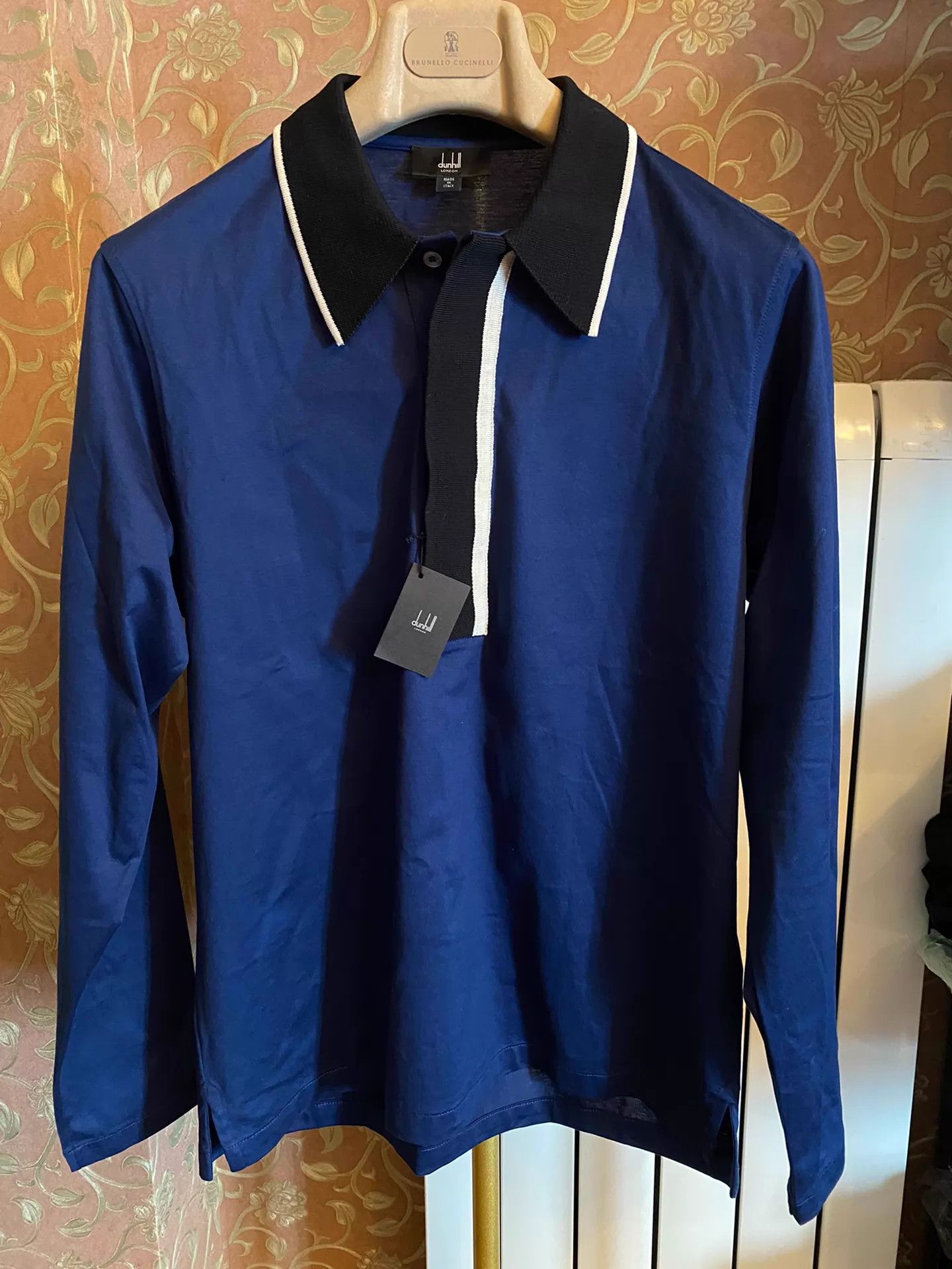 Alfred Dunhill dunhill long sleeve silk-cotton polo new old money Size US S / EU 44-46 / 1 - 1 Thumbnail