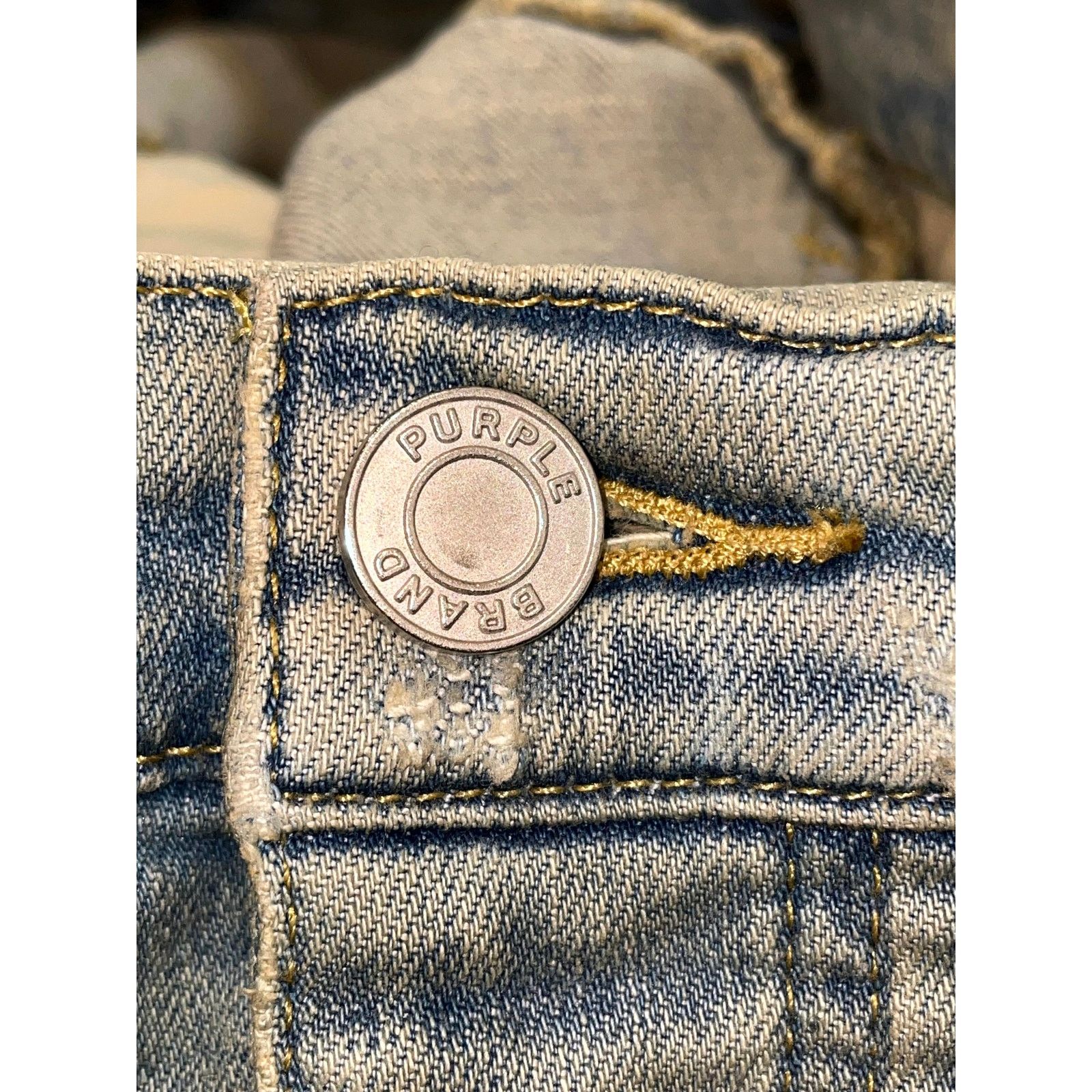 Purple Brand Purple Brand Wax Light Wash Jeans Size US 36 / EU 52 - 5 Thumbnail