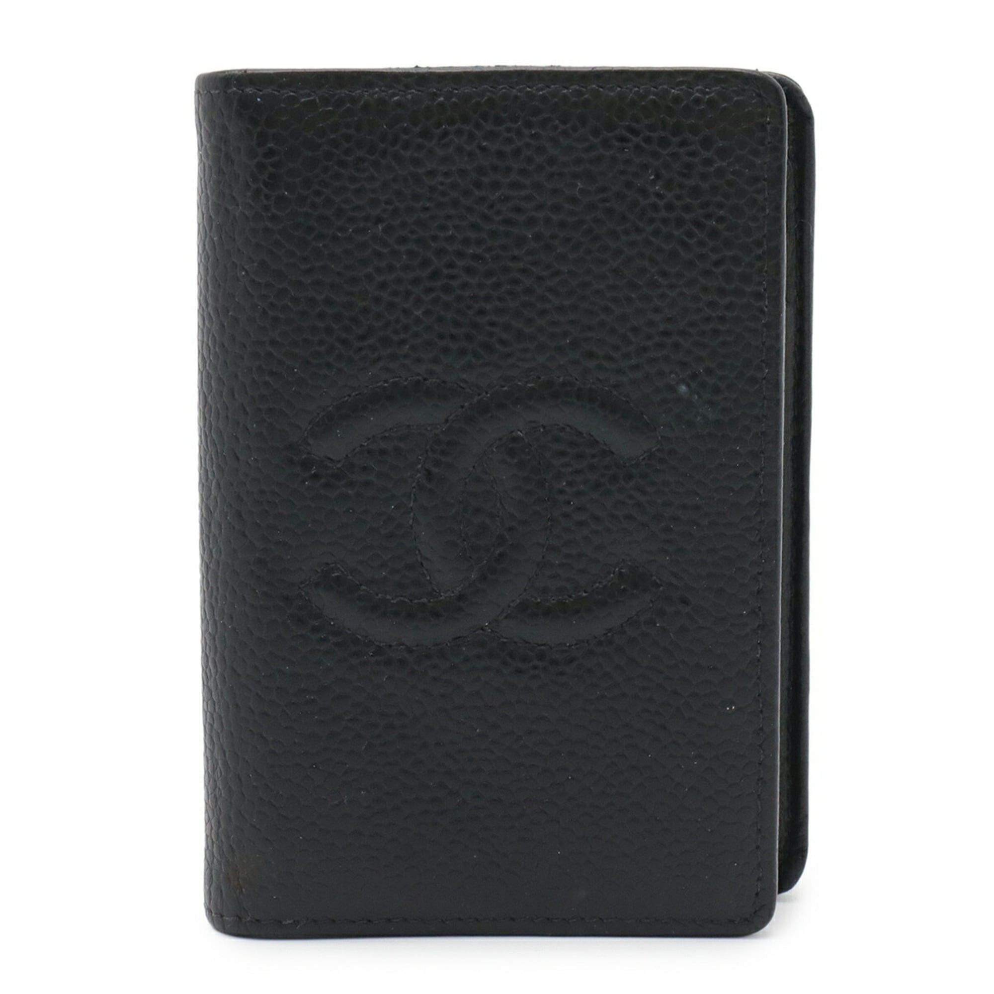 Chanel CHANEL Coco Mark Business Card Holder/Card Case, Pass Caviar Leather, Black, A13503 Size ONE SIZE - 1 Thumbnail
