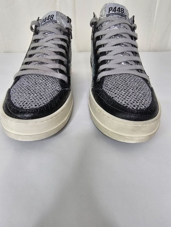 P448 P448 Turquoise Snake Silver Glitter Sneakers Luxe Streetwear Size US 11 / IT 41 - 5 Thumbnail