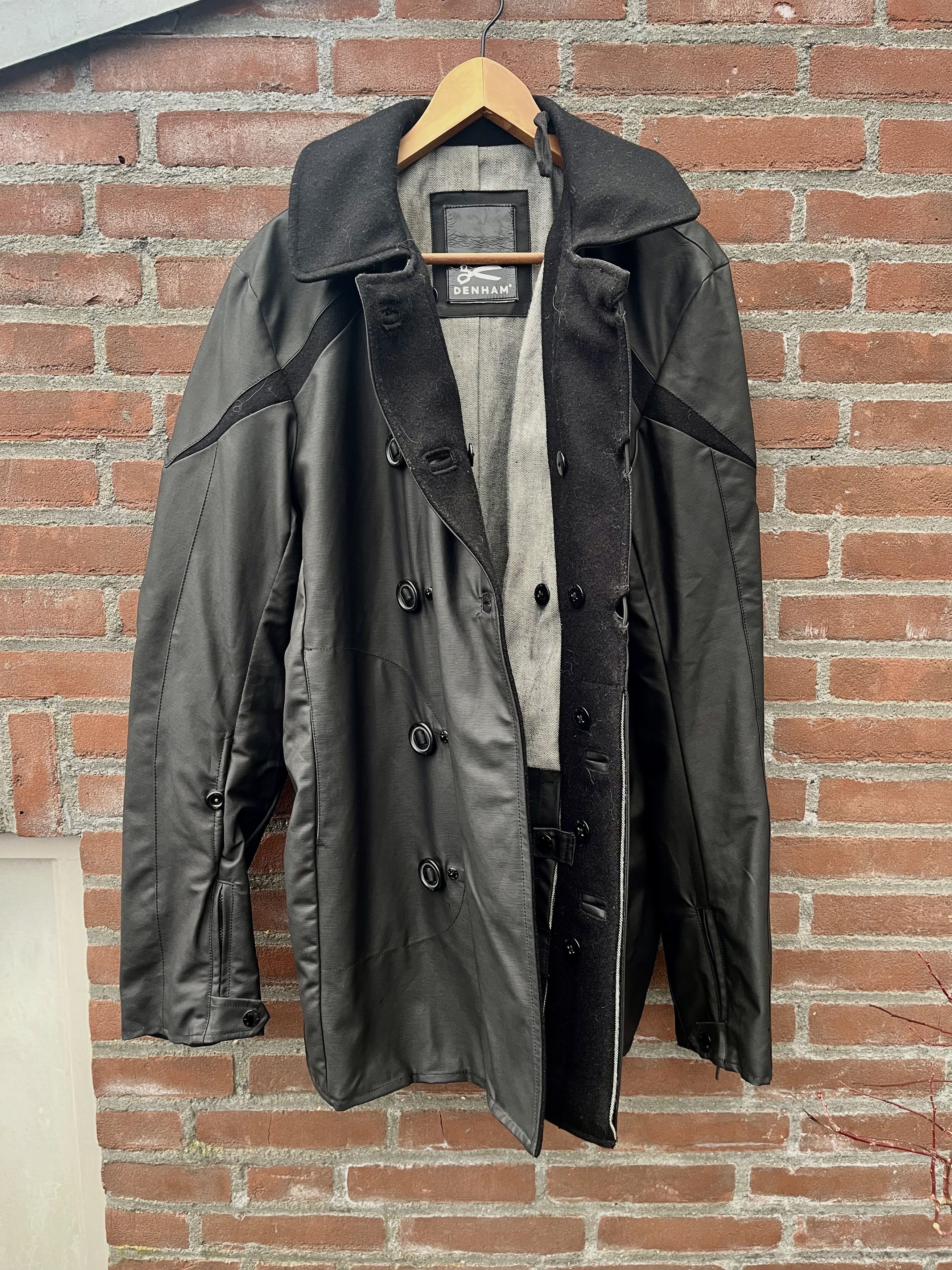 DENHAM Longshore Large black navy army biker rare military Size US L / EU 52-54 / 3 - 7 Thumbnail
