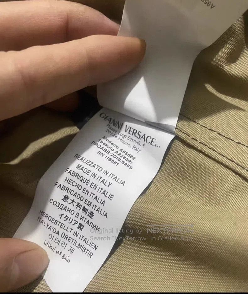 Versace Versace Men's khaki jacket Size US L / EU 52-54 / 3 - 7 Thumbnail