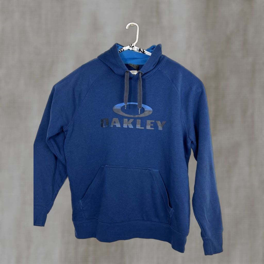 Oakley Oakley Mens XL Pullover Hoodie Logo Navy Blue Spellout Size US XL / EU 56 / 4 - 1 Thumbnail