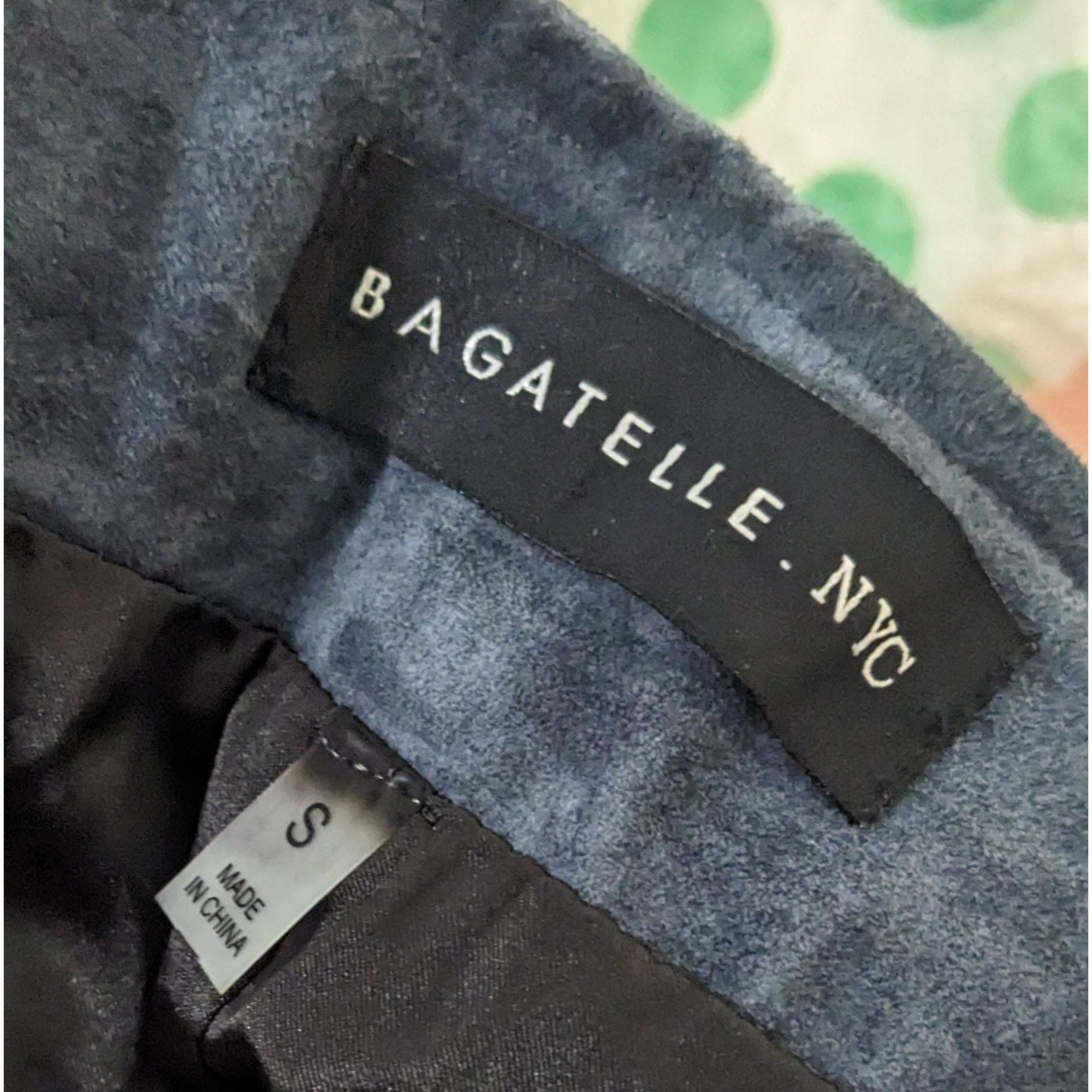 Other Bagatelle NYC Blue/Grey Suede Full Zip Mini Skirt Size Small Size 28" / US 6 / IT 42 - 8 Thumbnail