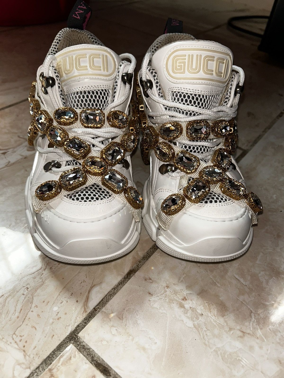 Gucci gucci flashtrek removable crystals sneakers size 35 Size US 5 / IT 35 - 3 Thumbnail