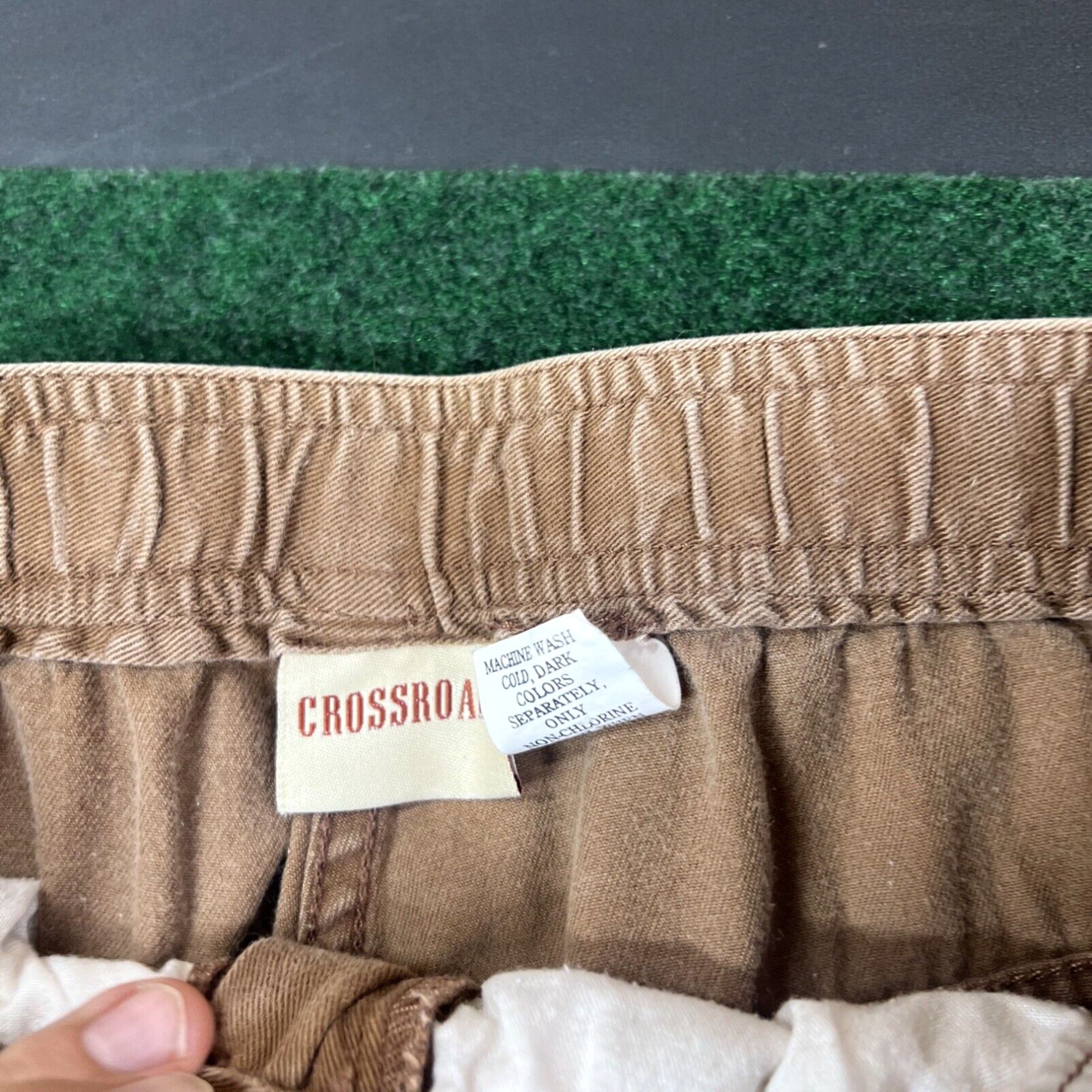 Vintage Crossroads Pants Womens Small Straight Pants Ladies Light Tan Brown Size 28" / US 6 / IT 42 - 4 Thumbnail