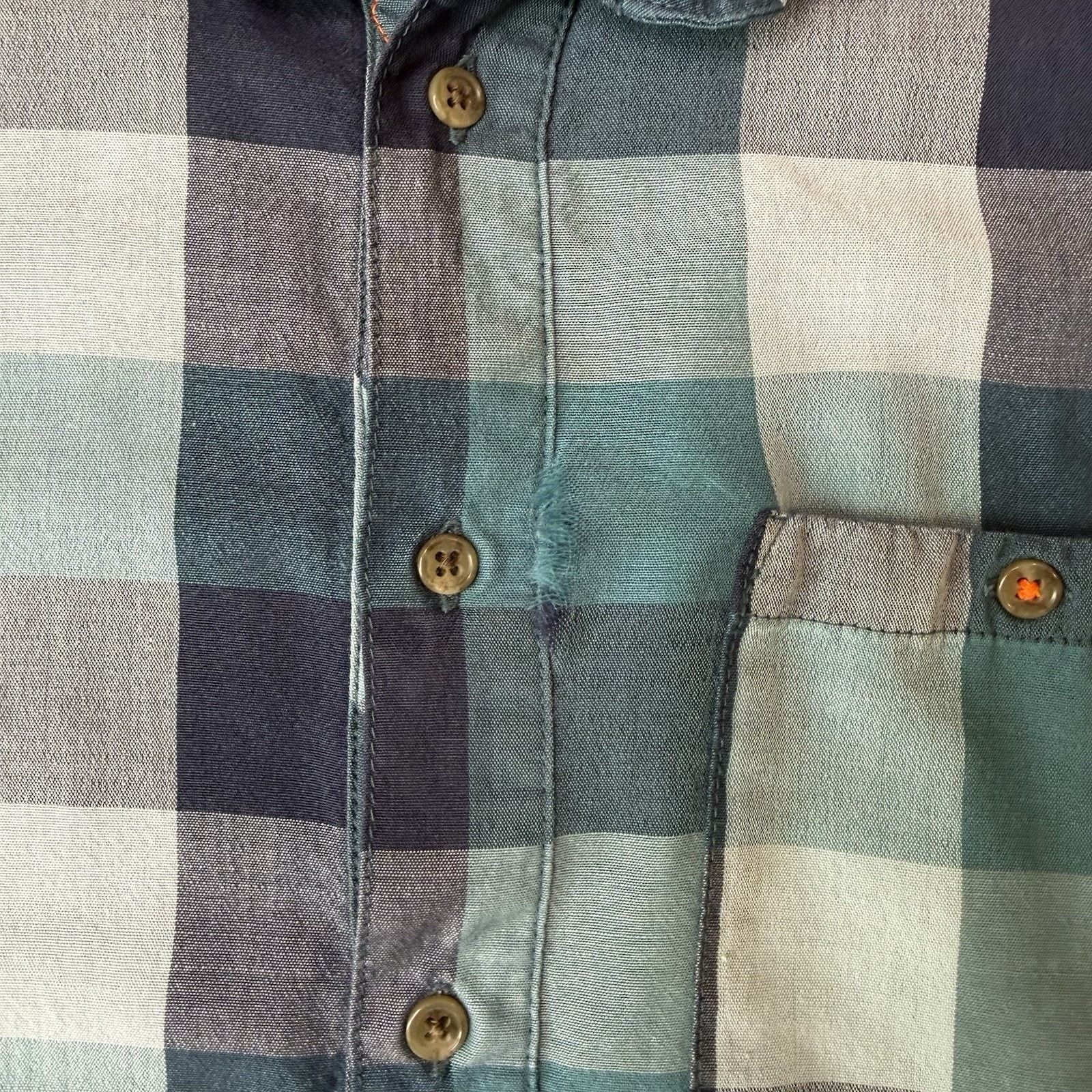 ORTOVOX Ortovox Short Sleeve Shirt Medium Blue Check Wool Blend Size US M / EU 48-50 / 2 - 6 Thumbnail