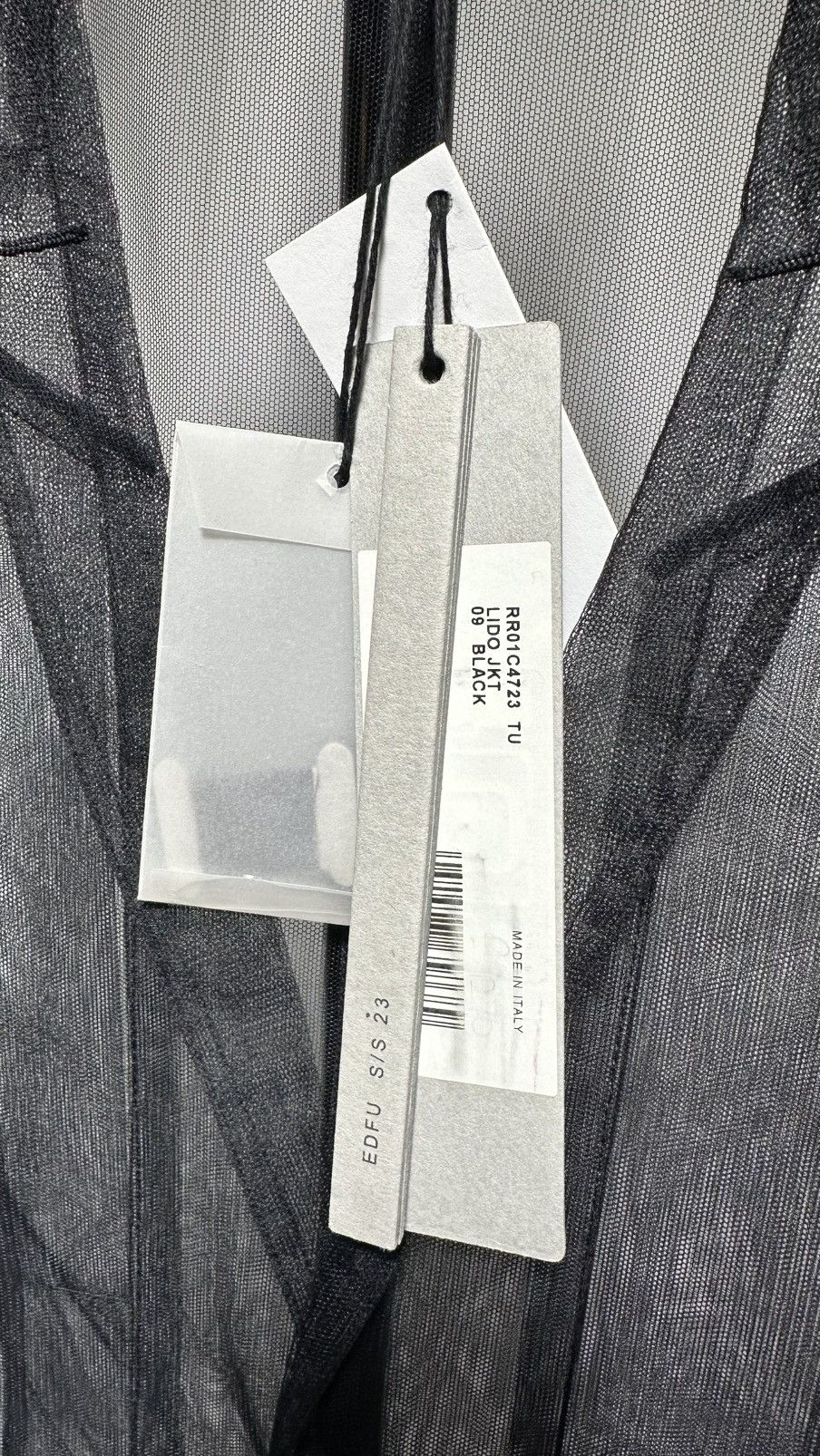 Rick Owens Rick Owens SS23 EDFU Lido Jacket in tulle (50IT) Size 40R - 12 Thumbnail