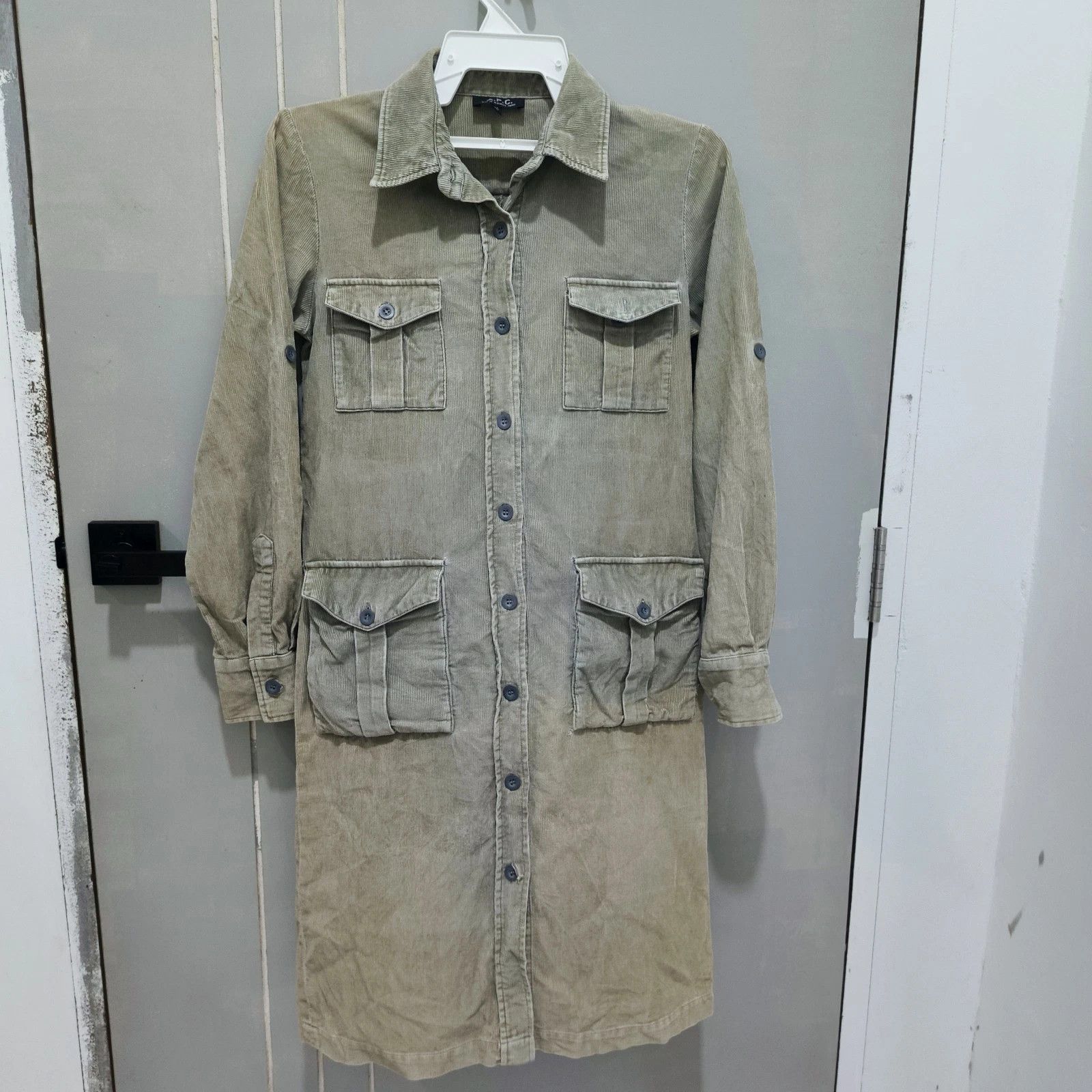 A.P.C. Vintage A.P.C. Corduroy Long Coat Jacket Made in France Size XS / US 0-2 / IT 36-38 - 1 Thumbnail