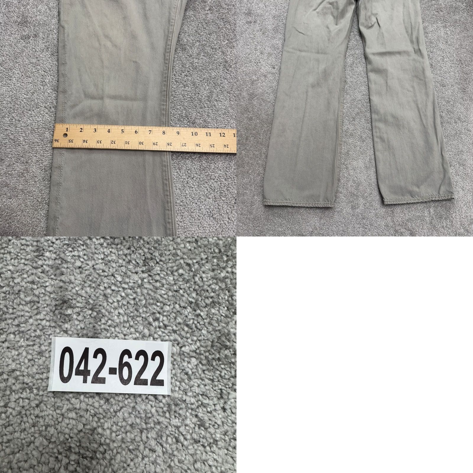 J.Crew J.Crew Jeans Mens 32 Gray Cotton Slim Fit Straight Leg Casual Denim 33x32 Size US 33 - 10 Thumbnail