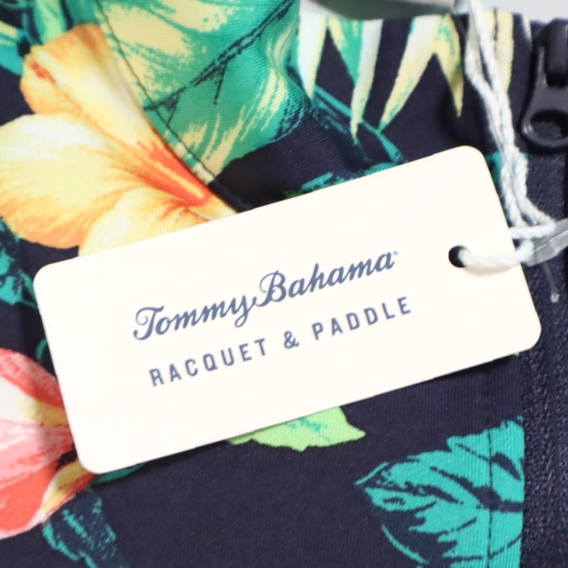 Tommy Bahama Tommy Bahama Racquet & Paddle 1/2 Zip Pullover Floral Navy Blue Women's S Shirt Size S / US 4 / IT 40 - 6 Thumbnail