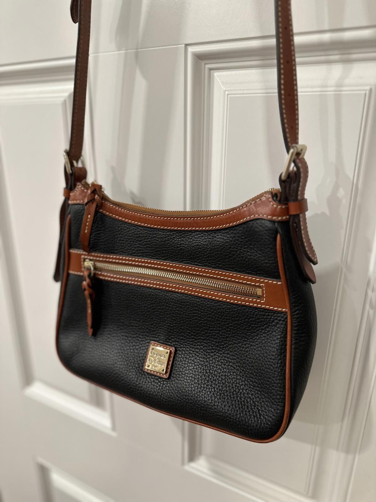 Dooney & Bourke Dooney Bourke Black Presley Pebbled Leather Shoulder Bag Size ONE SIZE - 2 Thumbnail