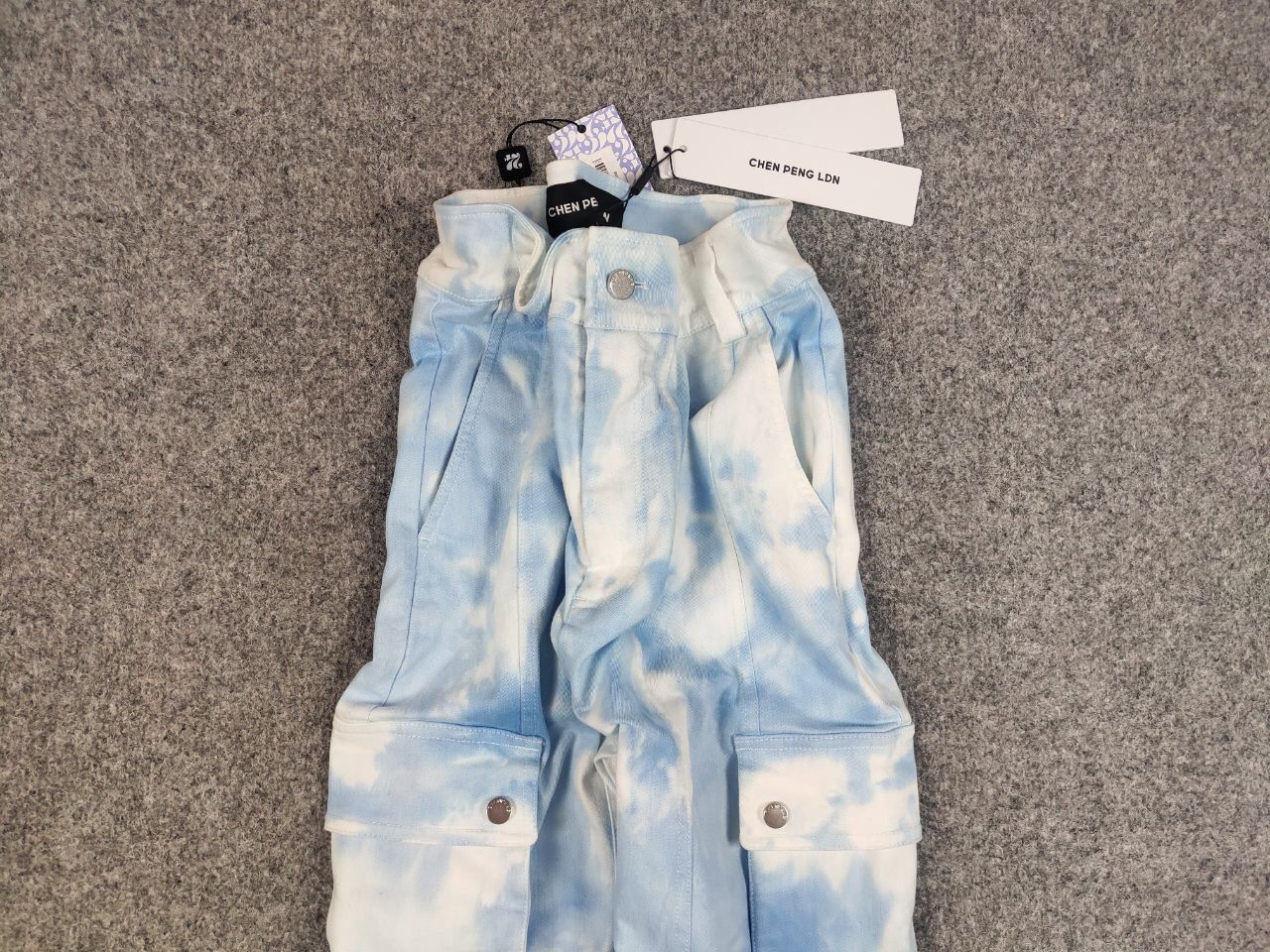 CHENPENG Chen Peng Japan Design Roman Column Trouser Blue Cargo Pants Size US 32 / EU 48 - 8 Thumbnail