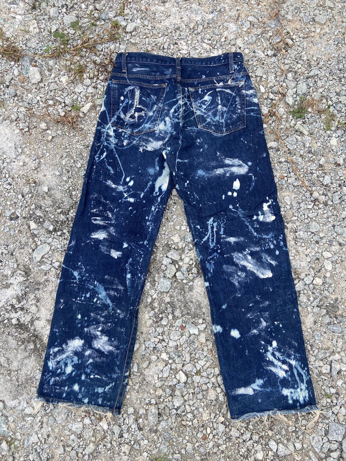 If Six Was Nine × Japanese Brand × Vintage Baggy Painted Design Crazy Denim Size US 32 / EU 48 - 11 Thumbnail