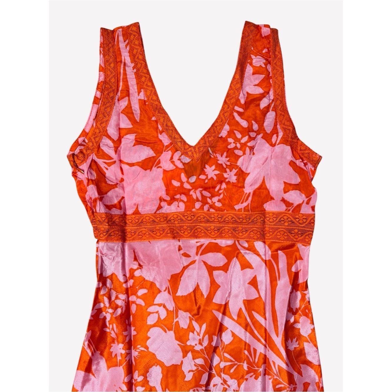 Nasty Gal NWT New Nasty Gal Floral Lace Insert Plunge Red Maxi Dress Size M / US 6-8 / IT 42-44 - 5 Thumbnail