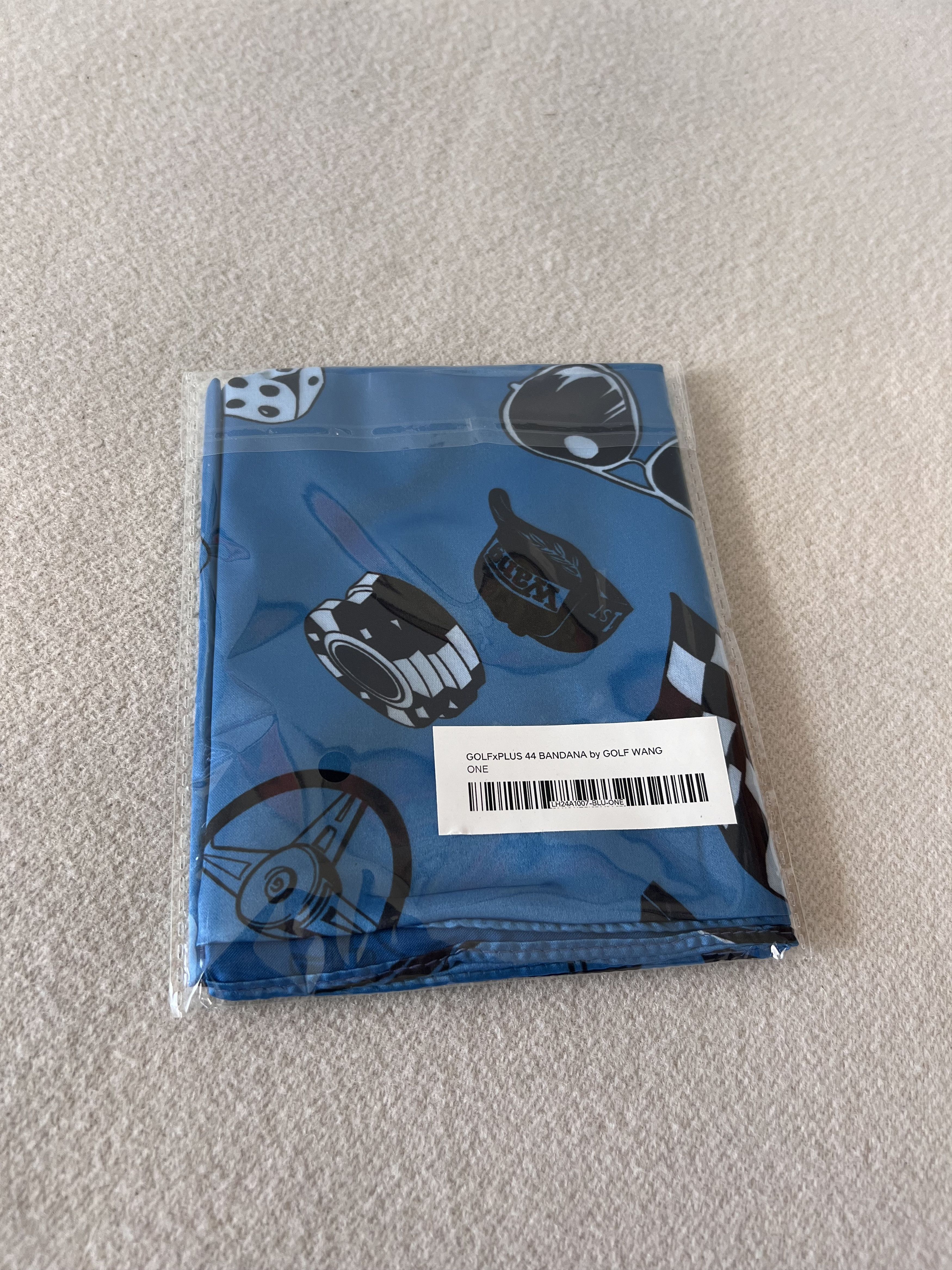 +44 Golf Wang +44 Lewis Hamilton Silk Bandana in Blue Size ONE SIZE - 2 Thumbnail