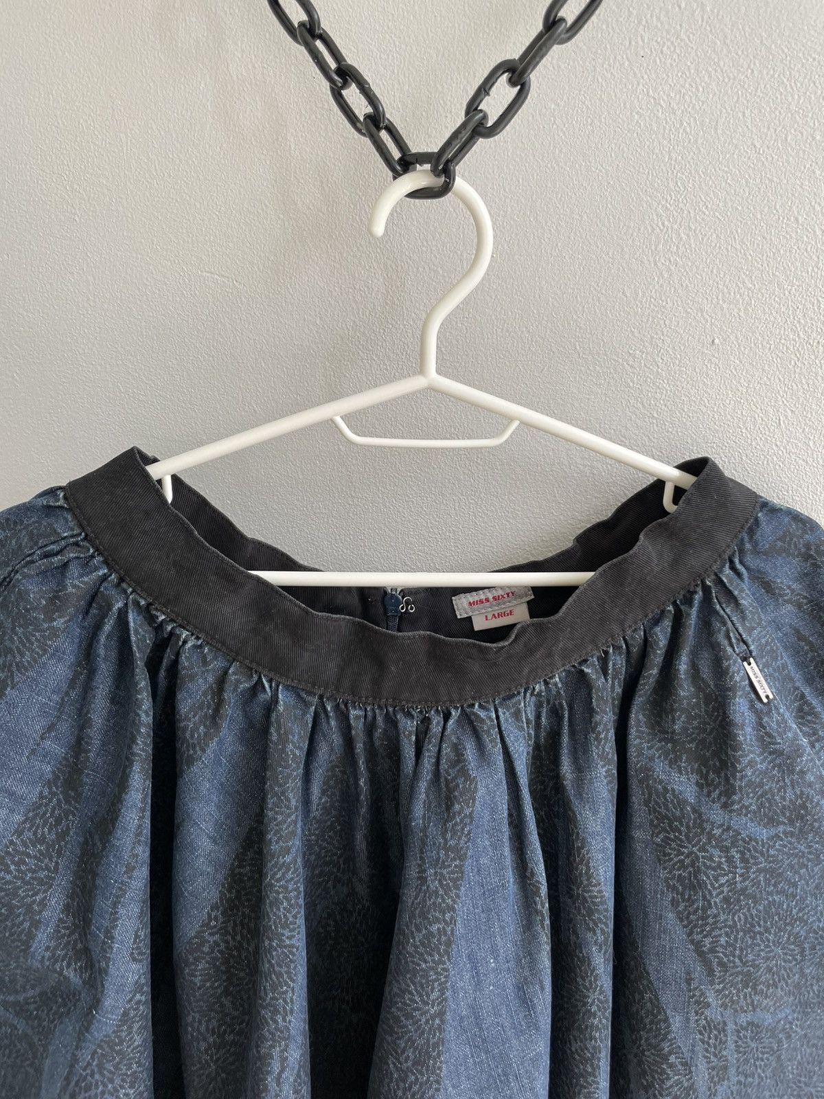 Miss Sixty Miss Sixty Vintage Y2K Denim Doris Midi Skirt Avant Garde Size 34" / US 12 / IT 48 - 8 Thumbnail