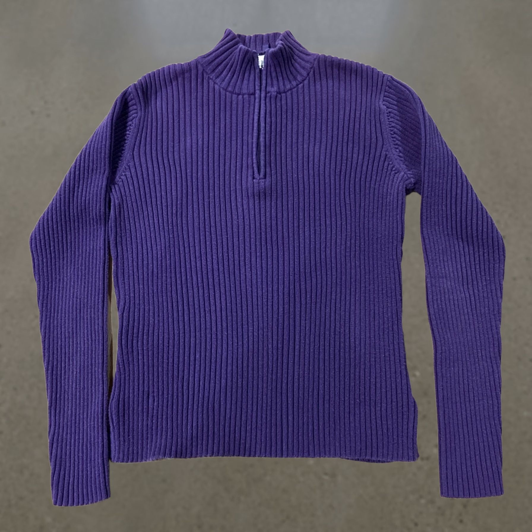 Vintage VINTAGE St. Johns Bay Knit Sweater Womens Large Petite Purple Pullover Cap Sleeve Turtleneck Japan Size L / US 10 / IT 46 - 1 Thumbnail