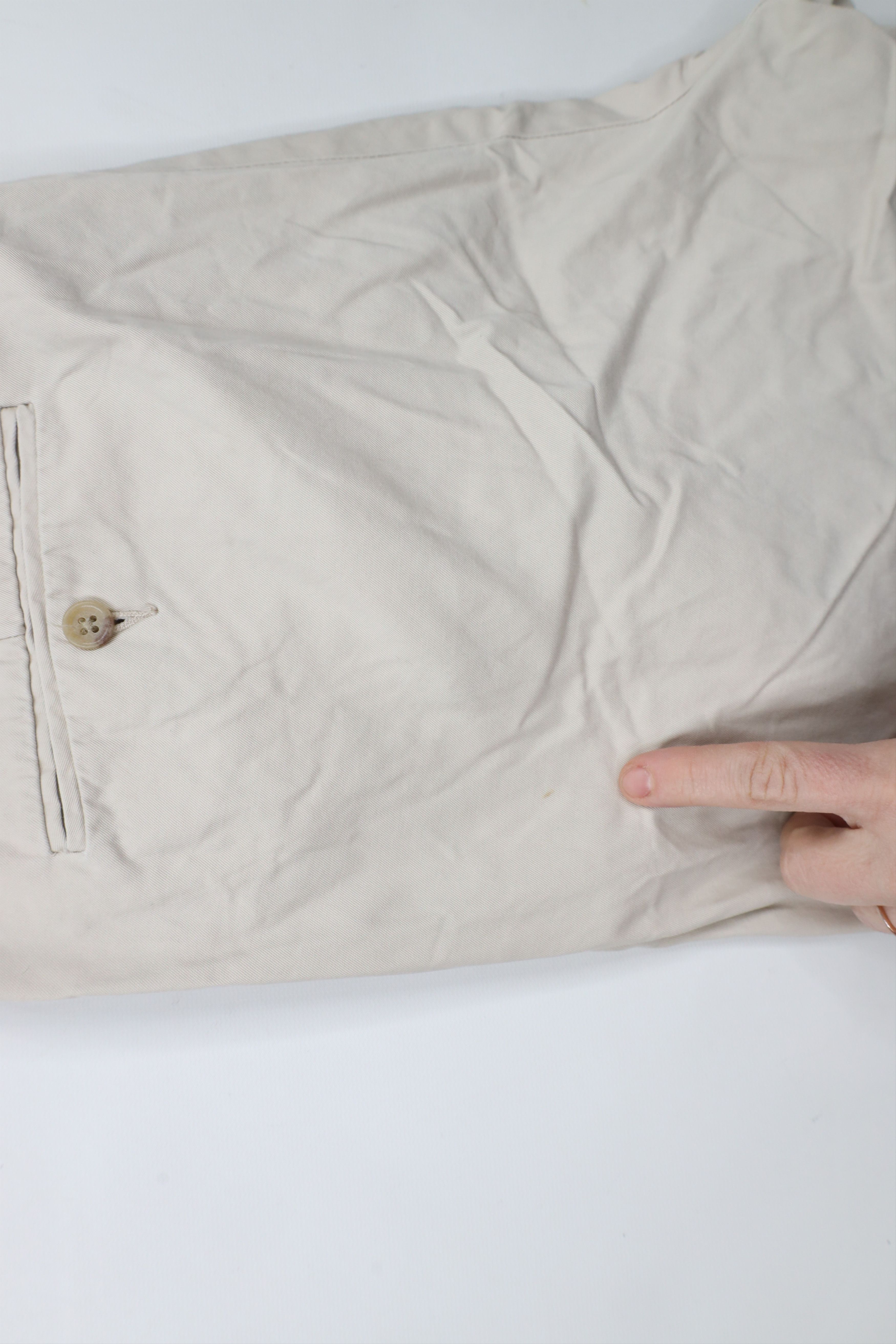Ralph Lauren × Vintage Vintage 90s Ralph Lauren Front Wide Leg Chino Pants Beige Size US 34 / EU 50 - 13 Thumbnail