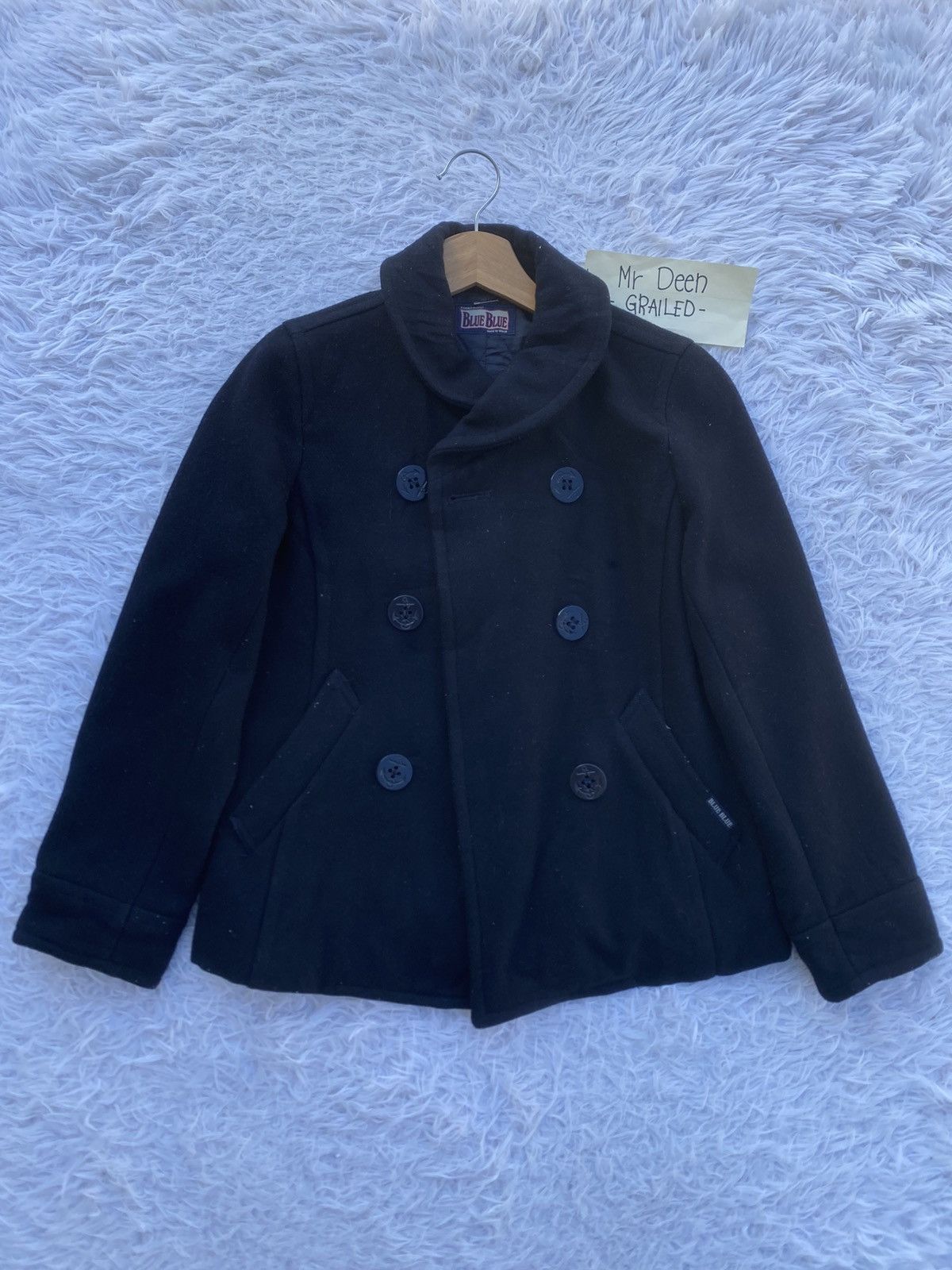 Rare Vintage Blue Blue Wool Women Jacket