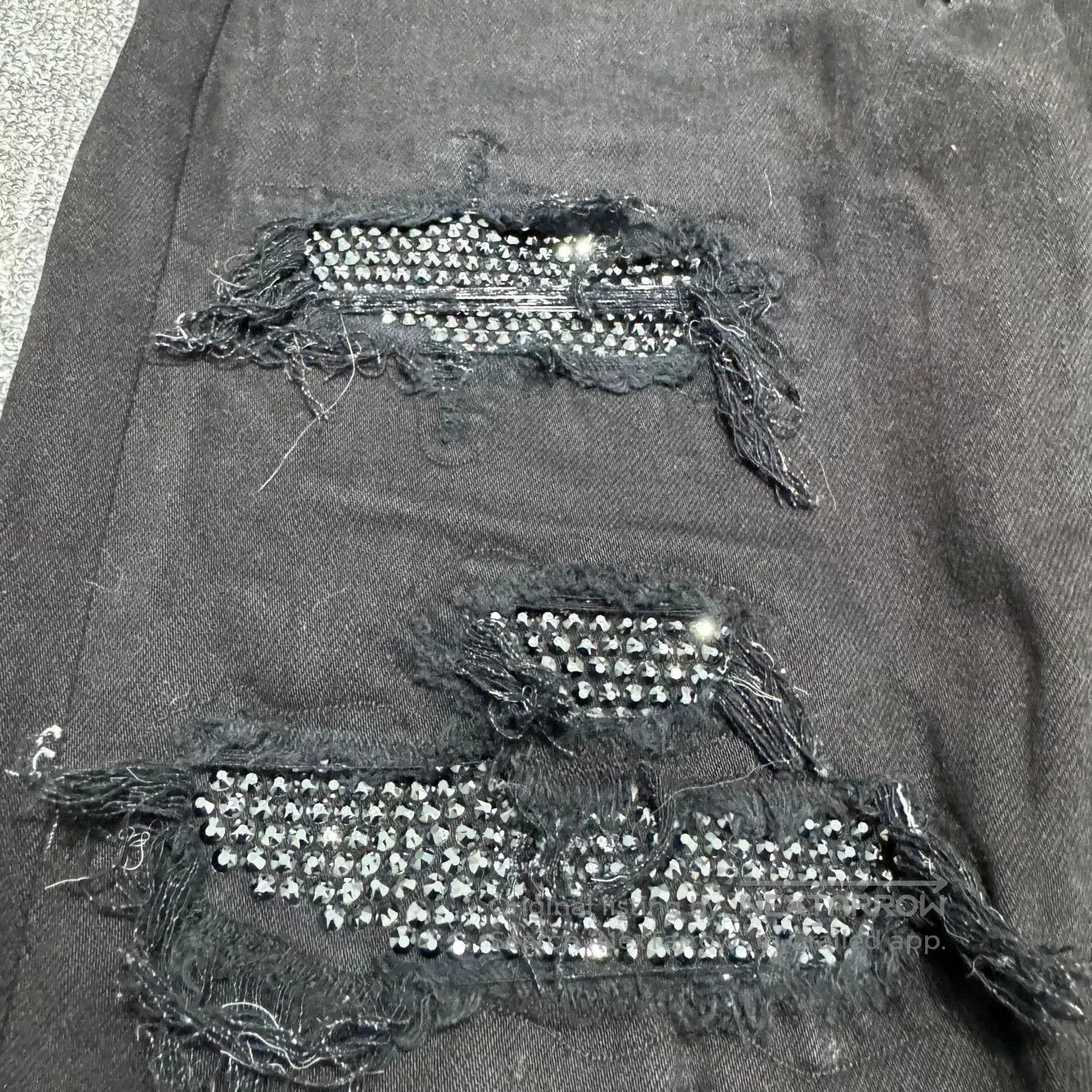 Amiri AMIRI Black Diamond Distressed Jeans. Size US 29 - 2 Thumbnail