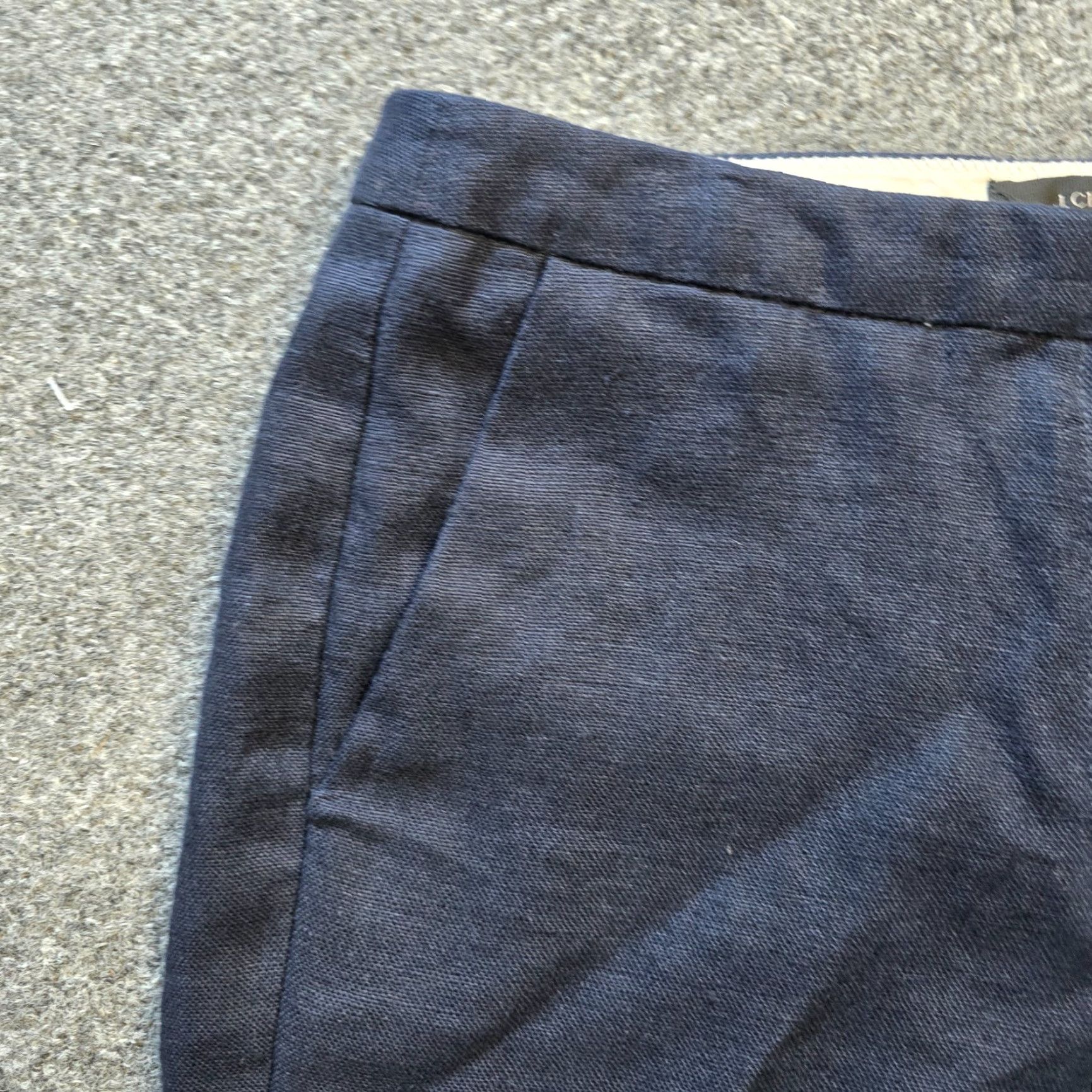 J.Crew J.CREW Pants Womens 0 Blue Linen Tapered Flat Front Cuffed Career Casual Summer Spring Fall Womens Size 25" / US 0 / IT 36 - 3 Thumbnail