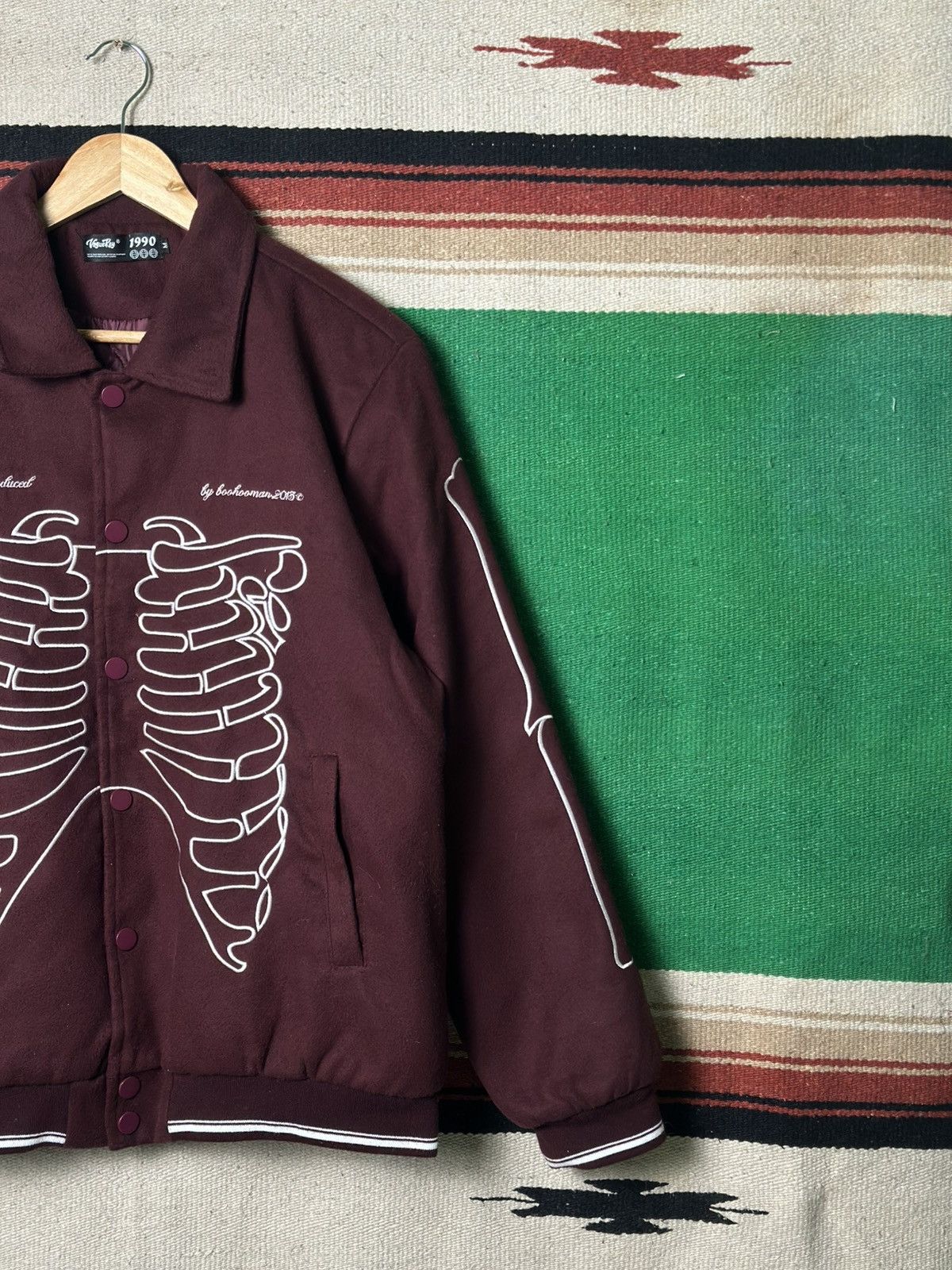 Other Skeleton Varsity Jacket Punk Style by Backnumber 1990 Size US M / EU 48-50 / 2 - 3 Thumbnail