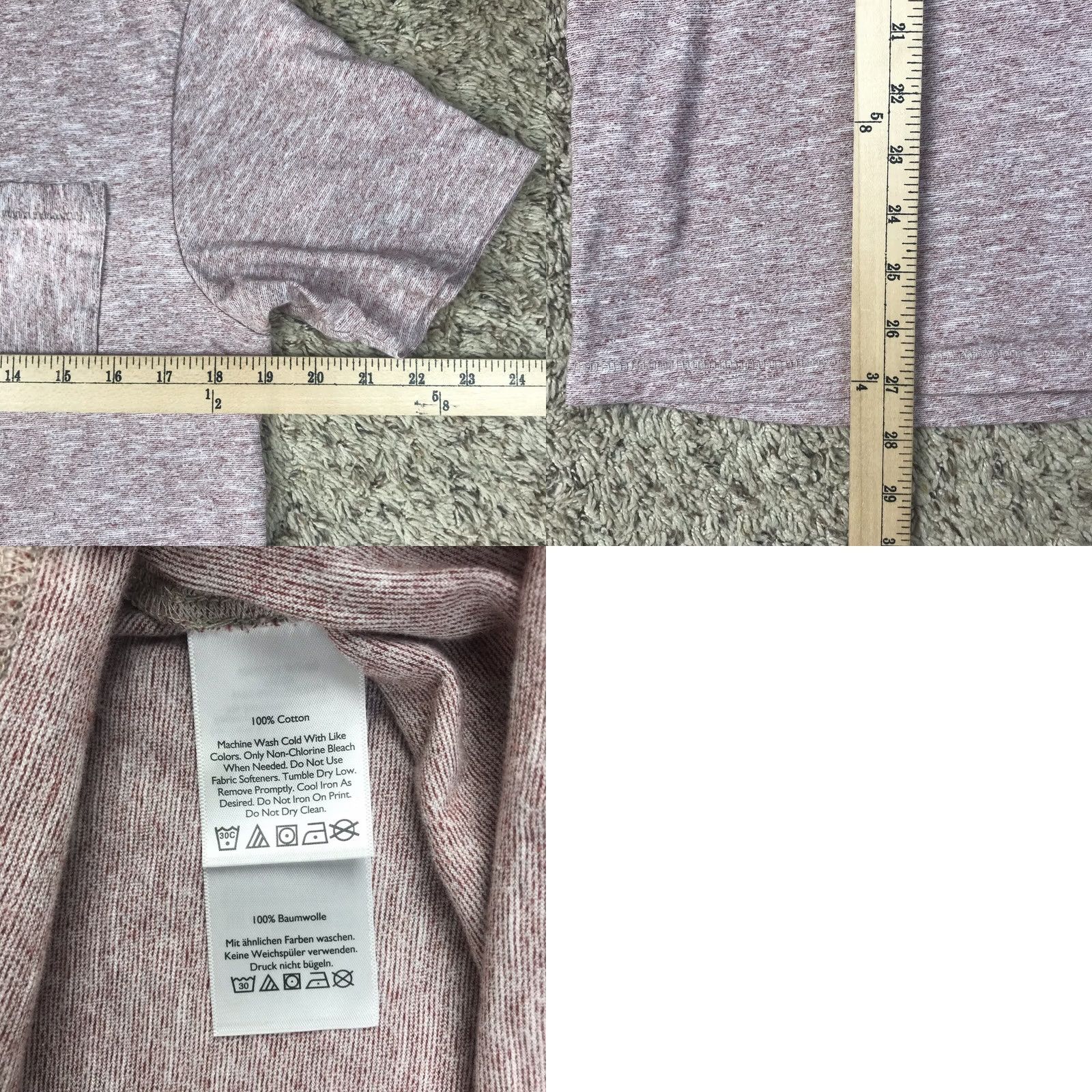 Eddie Bauer Eddie Bauer Henley Shirt Mens Small Red Front Pocket Outdoor T-Shirt Heathered Knit 100% Cotton Regular Short Sleeve Size US S / EU 44-46 / 1 - 8 Thumbnail