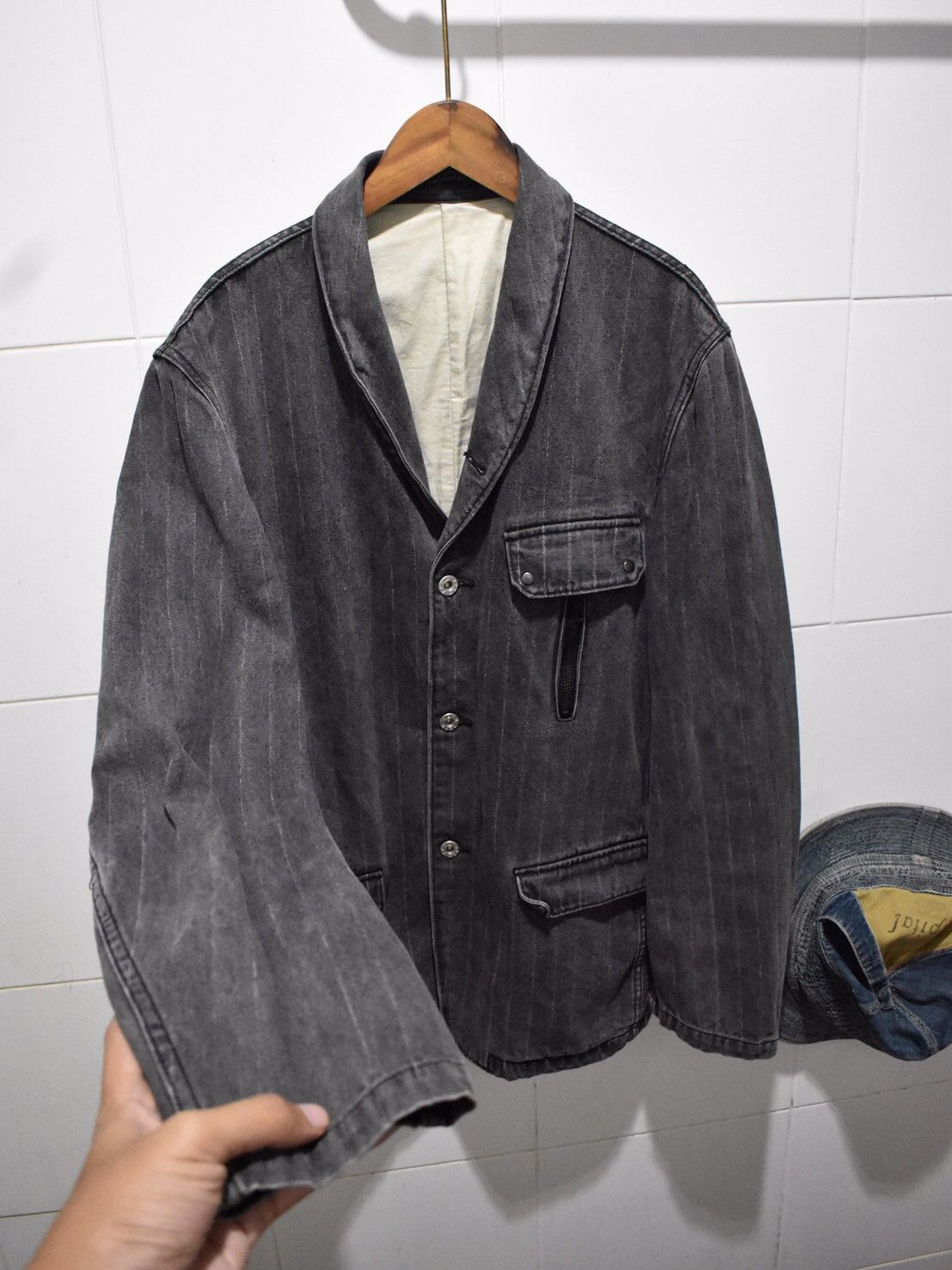 PPFM PPFM Denim Stripe Jacket Size US S / EU 44-46 / 1 - 2 Thumbnail