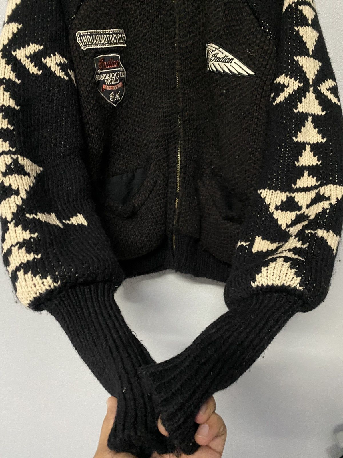Indian Motorcycle Indian Motorcycle club fur knit navajo print jacket Size US M / EU 48-50 / 2 - 10 Thumbnail