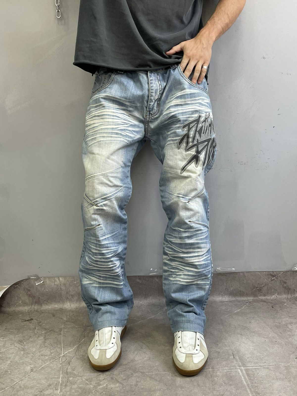Diesel Distressed japanese y2k diesel style jeans pants Size US 36 / EU 52 - 1 Thumbnail