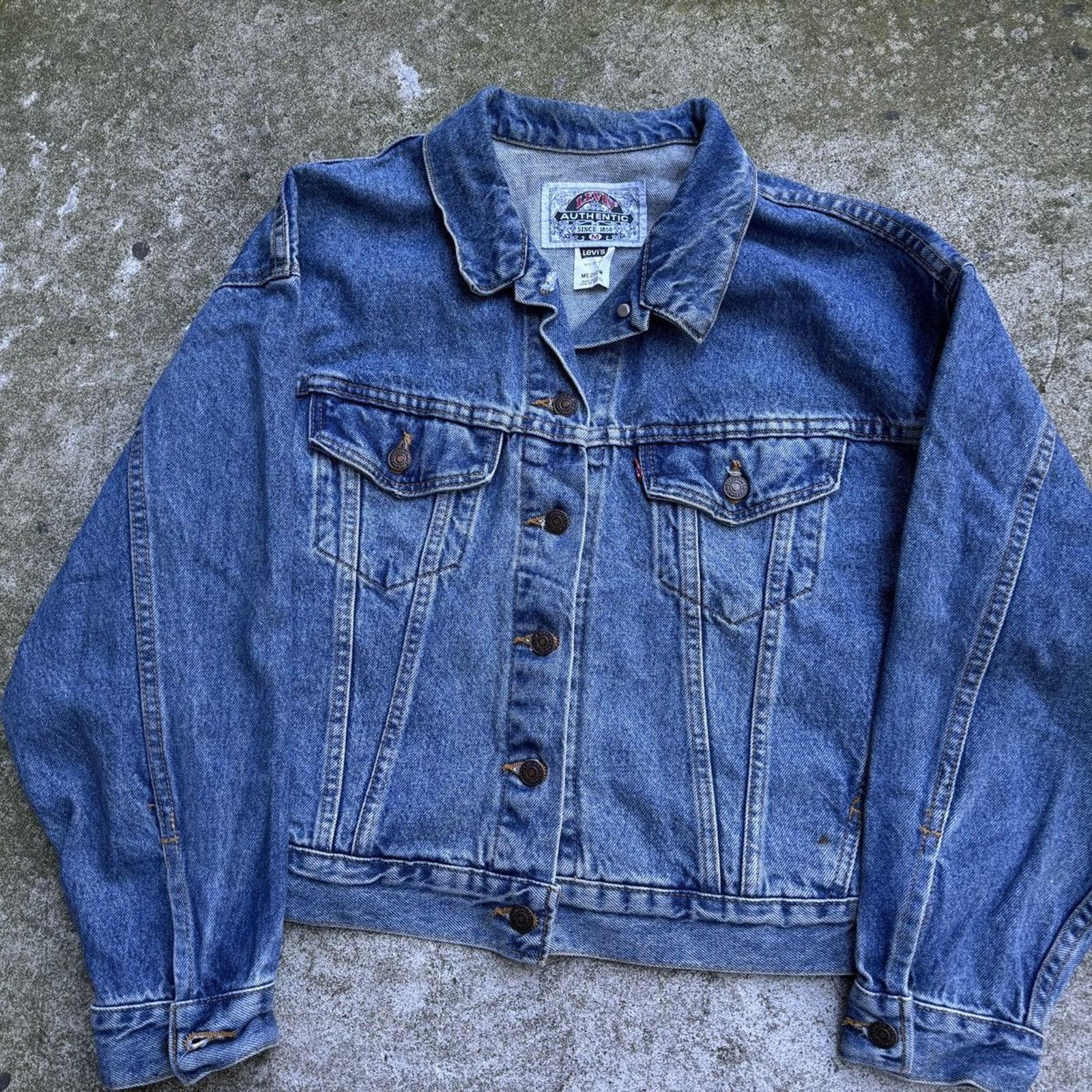Levi's 80s Levi's Western Trucker Jacket USA ERD Grunge Light Wash Size US M / EU 48-50 / 2 - 7 Thumbnail