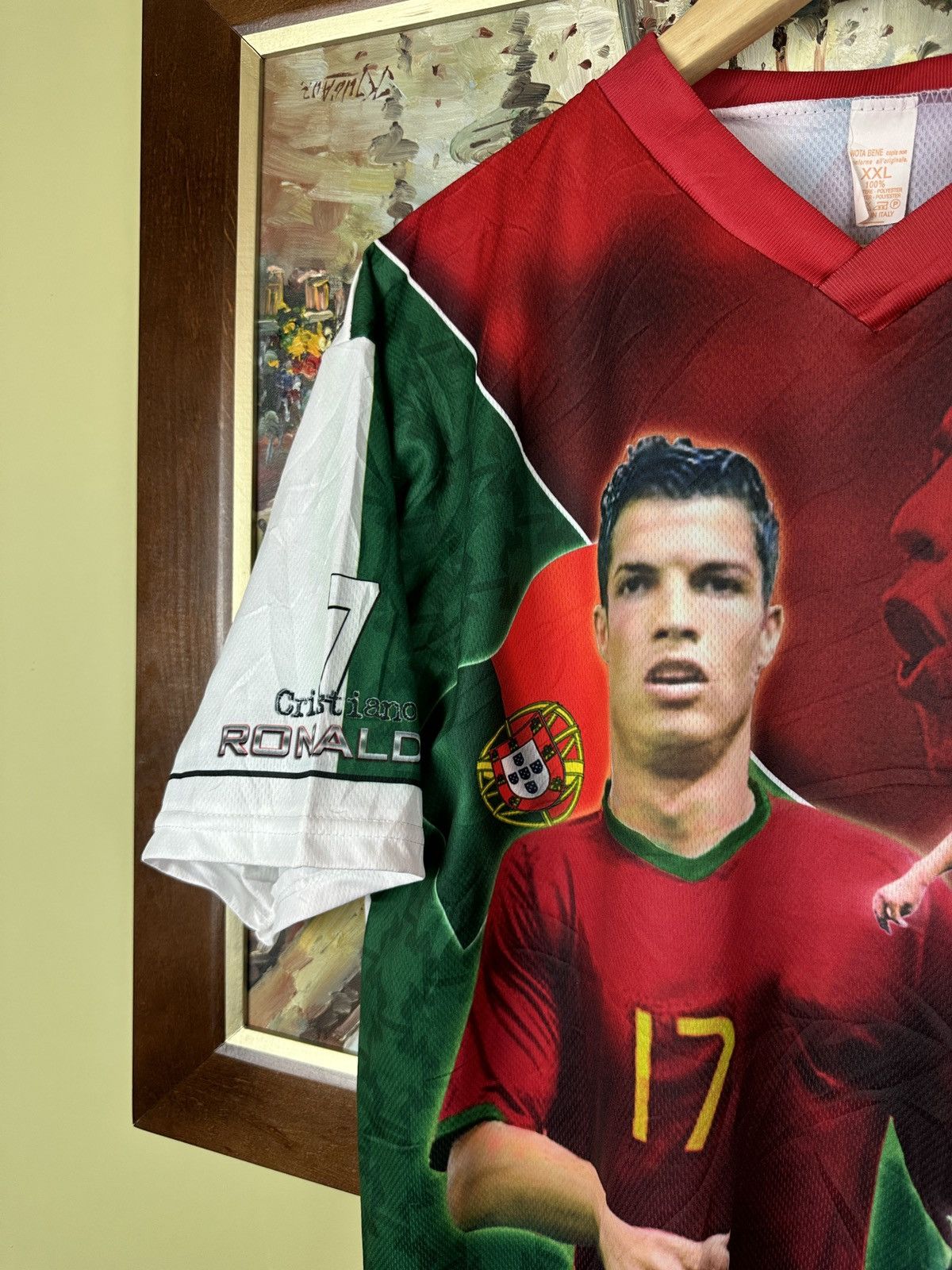 Vintage Vintage 2000s Cristiano Ronaldo all over print jersey Size US L / EU 52-54 / 3 - 3 Thumbnail