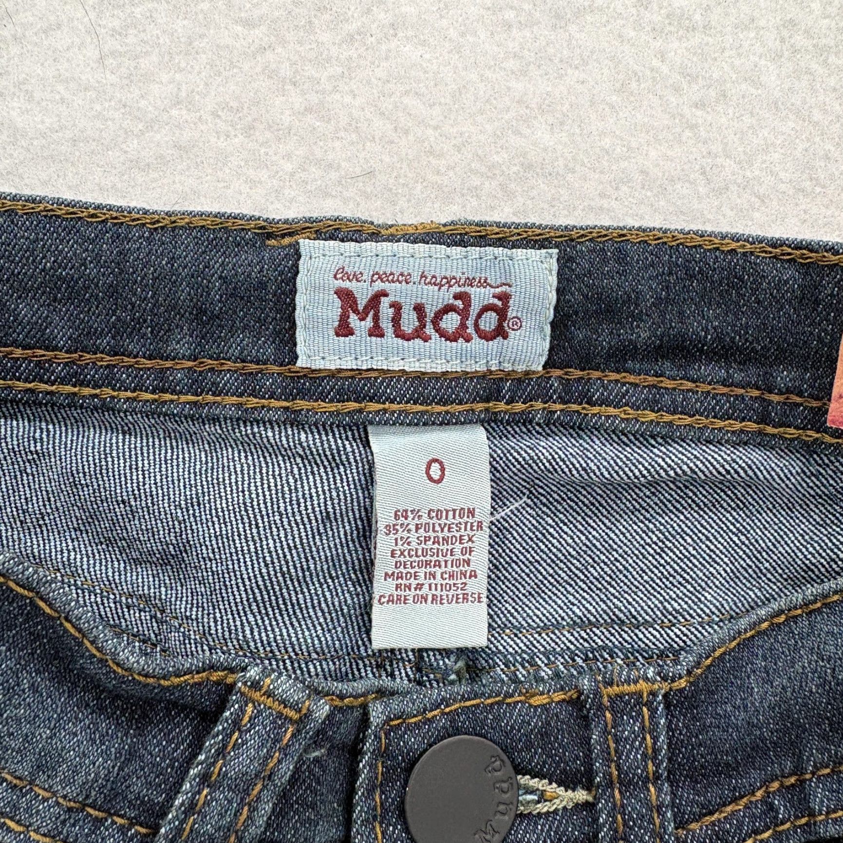 Vintage Mudd Blue Jeans Skinny Junior 0 Low Rise Stretch Studded Rhinestone Embroidered 5-Pocket Denim N/A Womens? Size 25" / US 0 / IT 36 - 5 Thumbnail