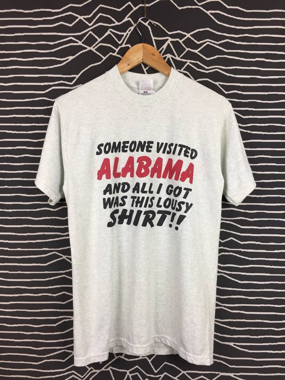 Fruit Of The Loom × Vintage Vtg 90s Lousy Shirt Alabama Funny Sarcastic Tee Size US M / EU 48-50 / 2 - 1 Thumbnail