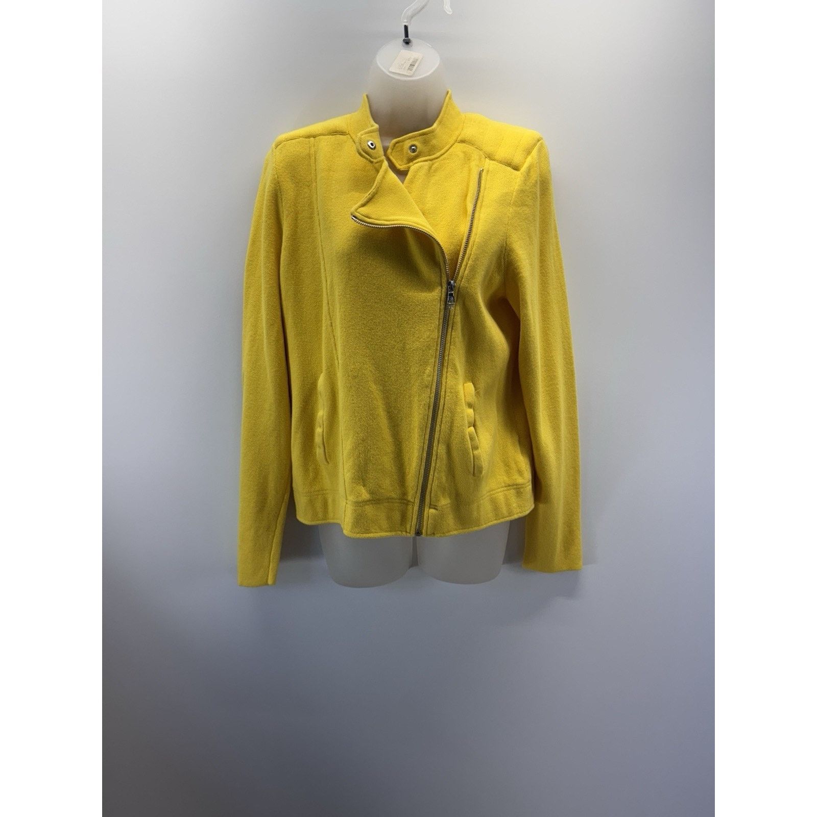 Ralph Lauren Lauren Ralph Lauren Yellow Moto Jacket Sweater Women’s Sz XL Size XL / US 12-14 / IT 48-50 - 3 Thumbnail