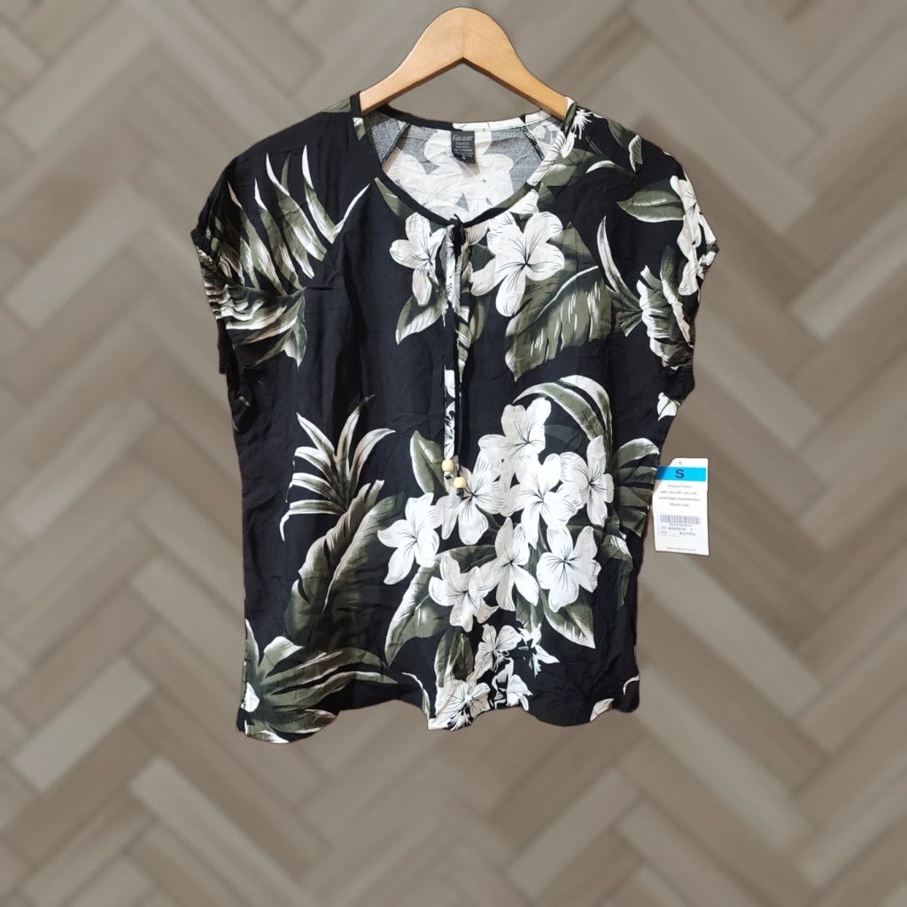 George Favant Womens Hawaiian Black Shirt Small Size S / US 4 / IT 40 - 1 Thumbnail