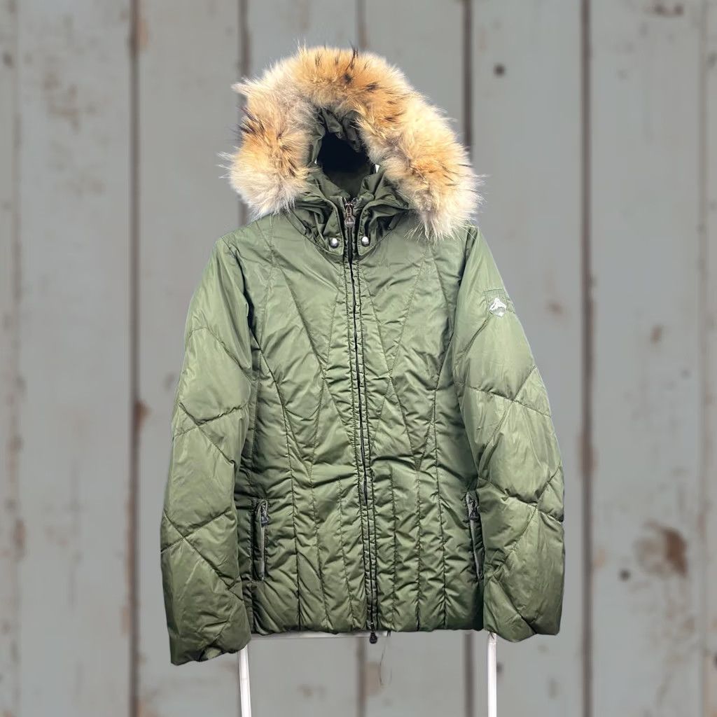Vintage Authier Womens Quilted Jacket Long Sleeve Zip Hooded Green 8 Ski Coat All Seasons Casual Formal Womens Size M / US 6-8 / IT 42-44 - 1 Thumbnail