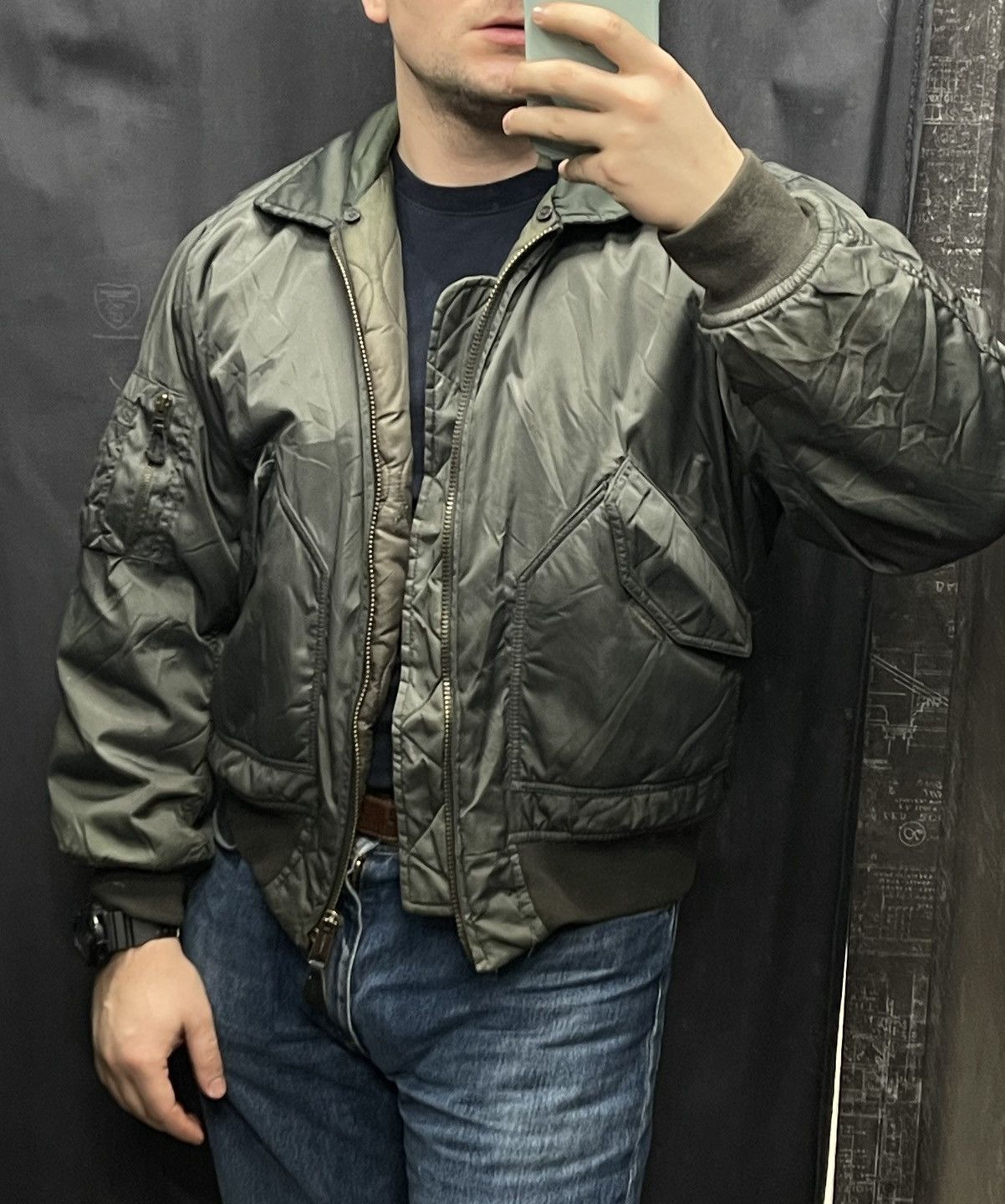 Other 90’s Cobra Vintage Military M2 khaki bomber Jacket aviator Size US M / EU 48-50 / 2 - 16 Thumbnail