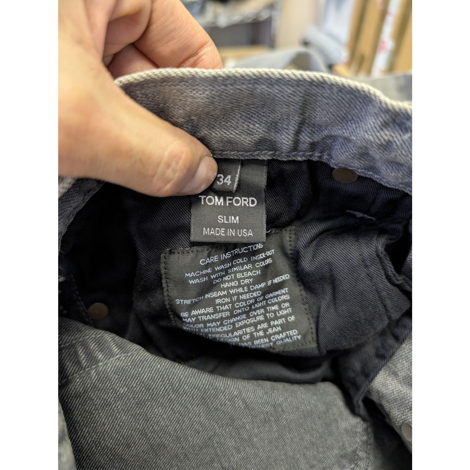 Tom Ford o1rshd1 Q:3 / Slim Denim Jeans in Grey Size US 34 / EU 50 - 15 Thumbnail