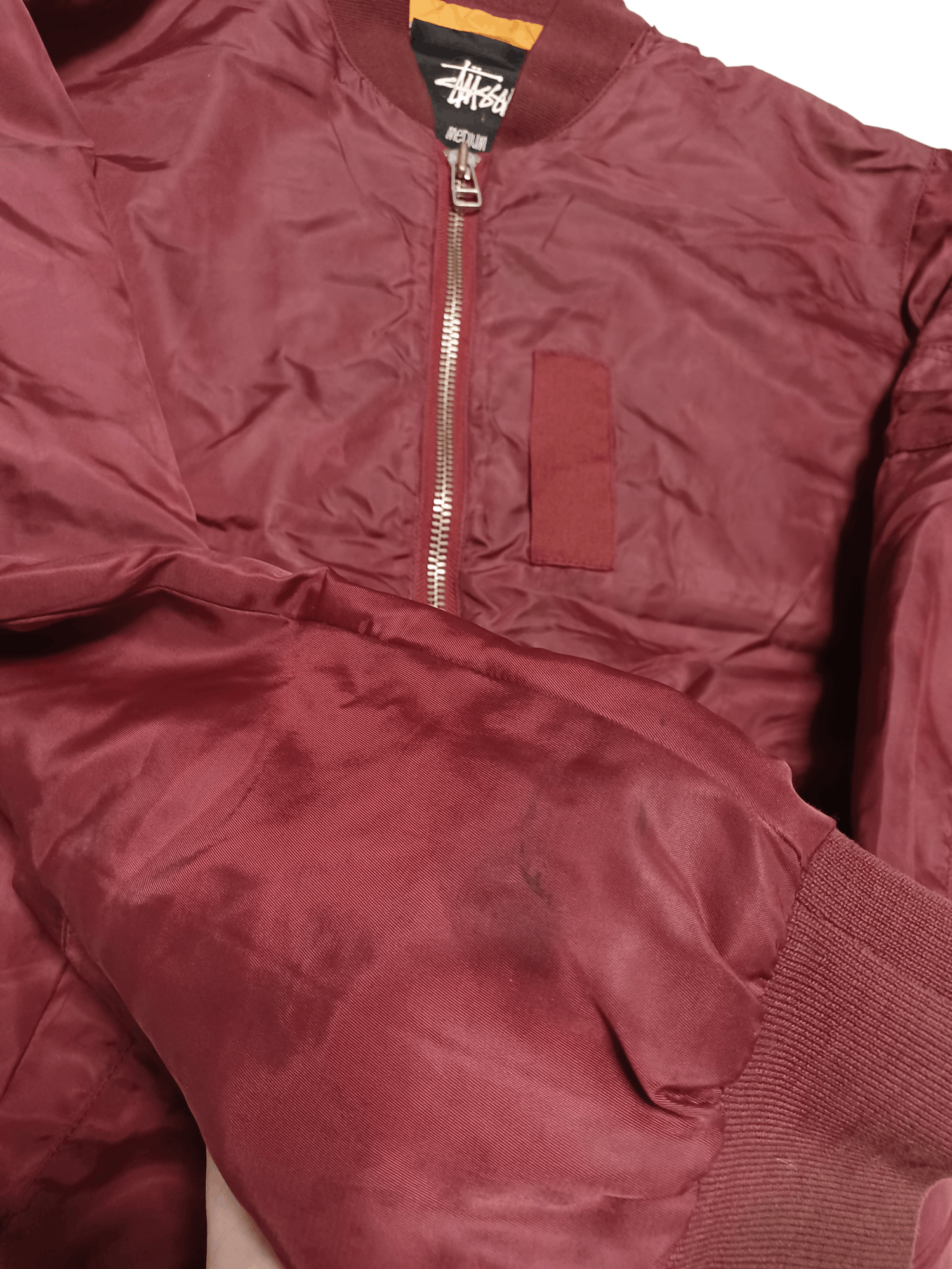 Stussy STUSSY DISTRESSED BOMBER BORDEAUX STREETWEAR SK8 Size US M / EU 48-50 / 2 - 10 Thumbnail