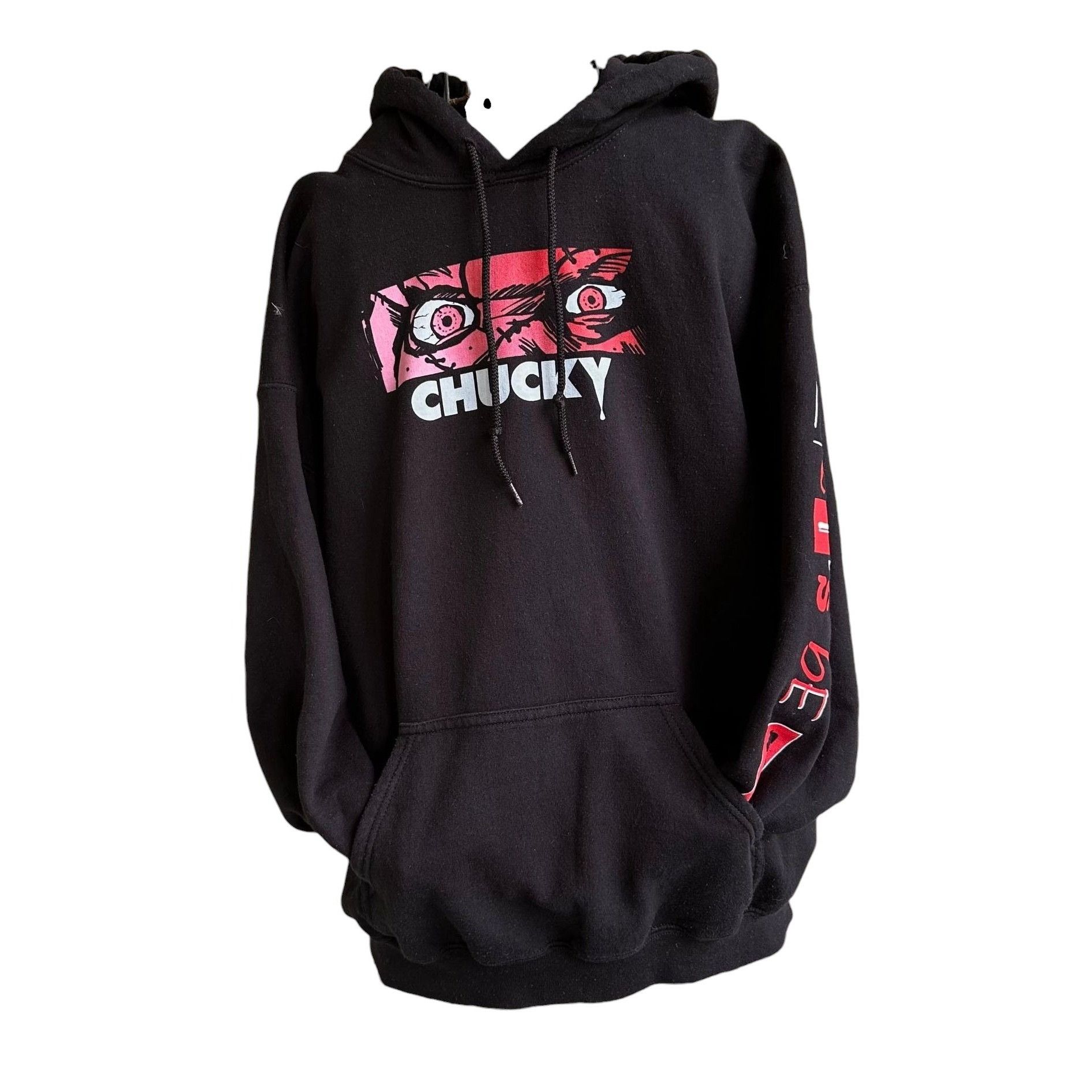 Other Chucky Let's Be Friends Hoodie Unisex Sz L Black Halloween C Size US L / EU 52-54 / 3 - 7 Thumbnail