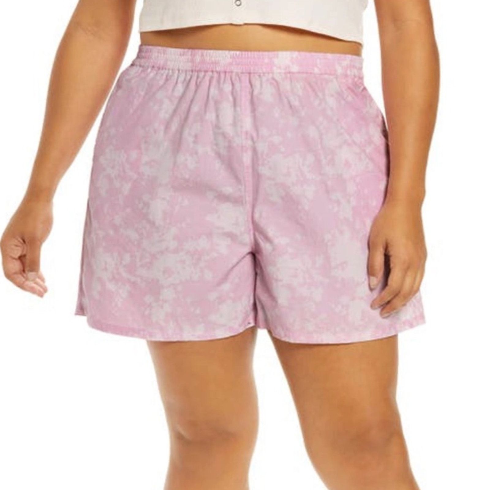 BP. bp Pink Soft Splash Athletic Shorts Size M Size 26" / US 2 / IT 38 - 1 Thumbnail