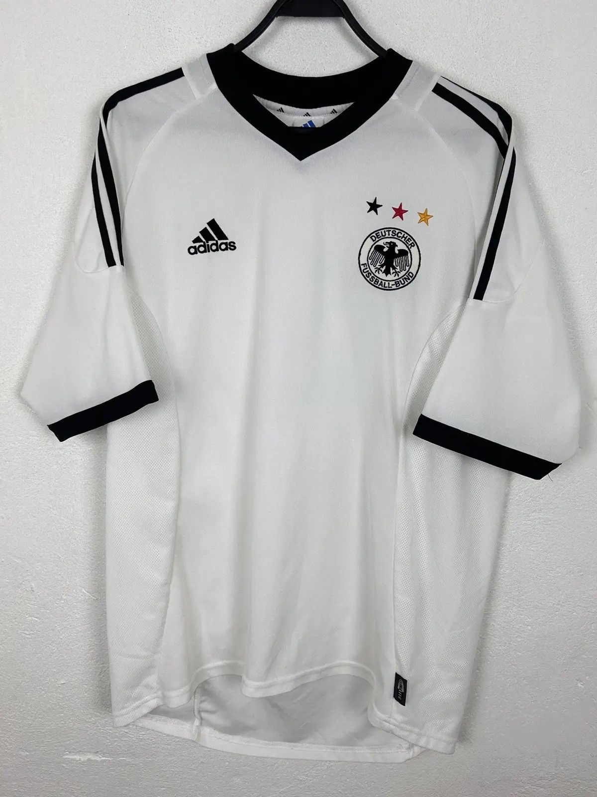 Adidas 00s Vintage Adidas Germany DFB 2002/03 Home Kit Jersey Size US L / EU 52-54 / 3 - 1 Thumbnail