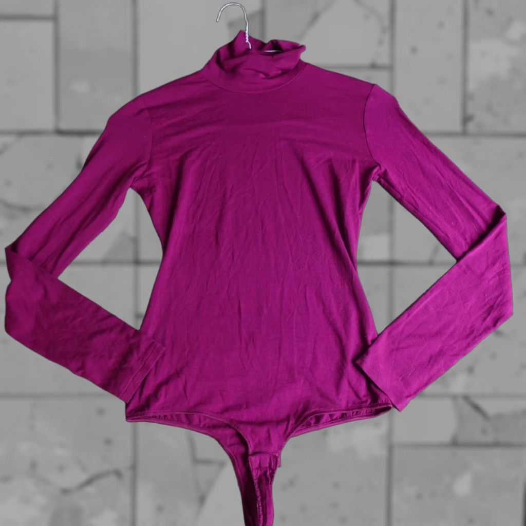 Vintage VINTAGE Intimissimi Womens Bodysuits M Pink Purple Micro Modal Elastane Turtleneck Size M / US 6-8 / IT 42-44 - 1 Thumbnail