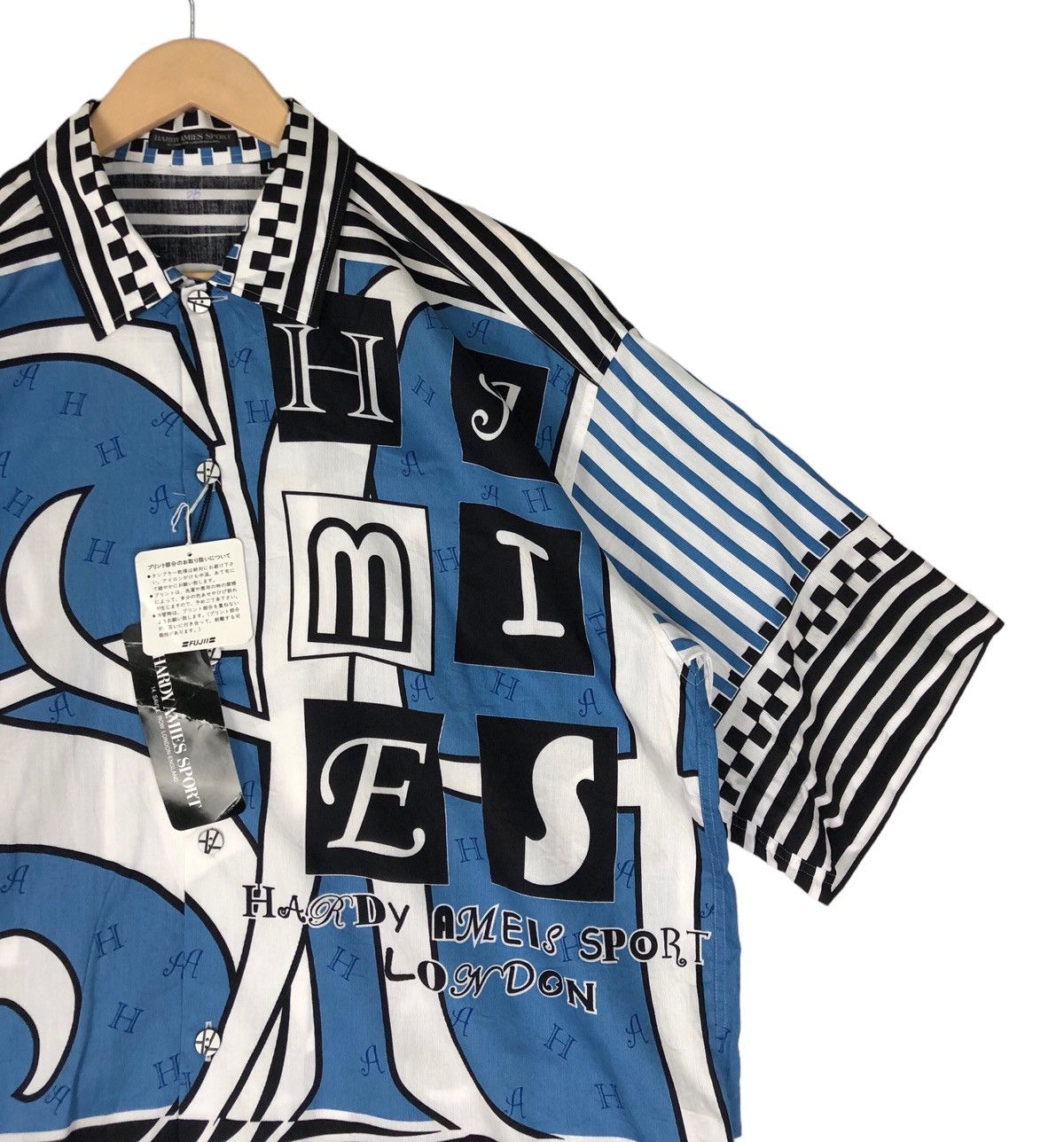 Hardy Amies Deadstock🔥Hardy Amies London Alloverprint Button Ups Shirt Size US L / EU 52-54 / 3 - 6 Thumbnail