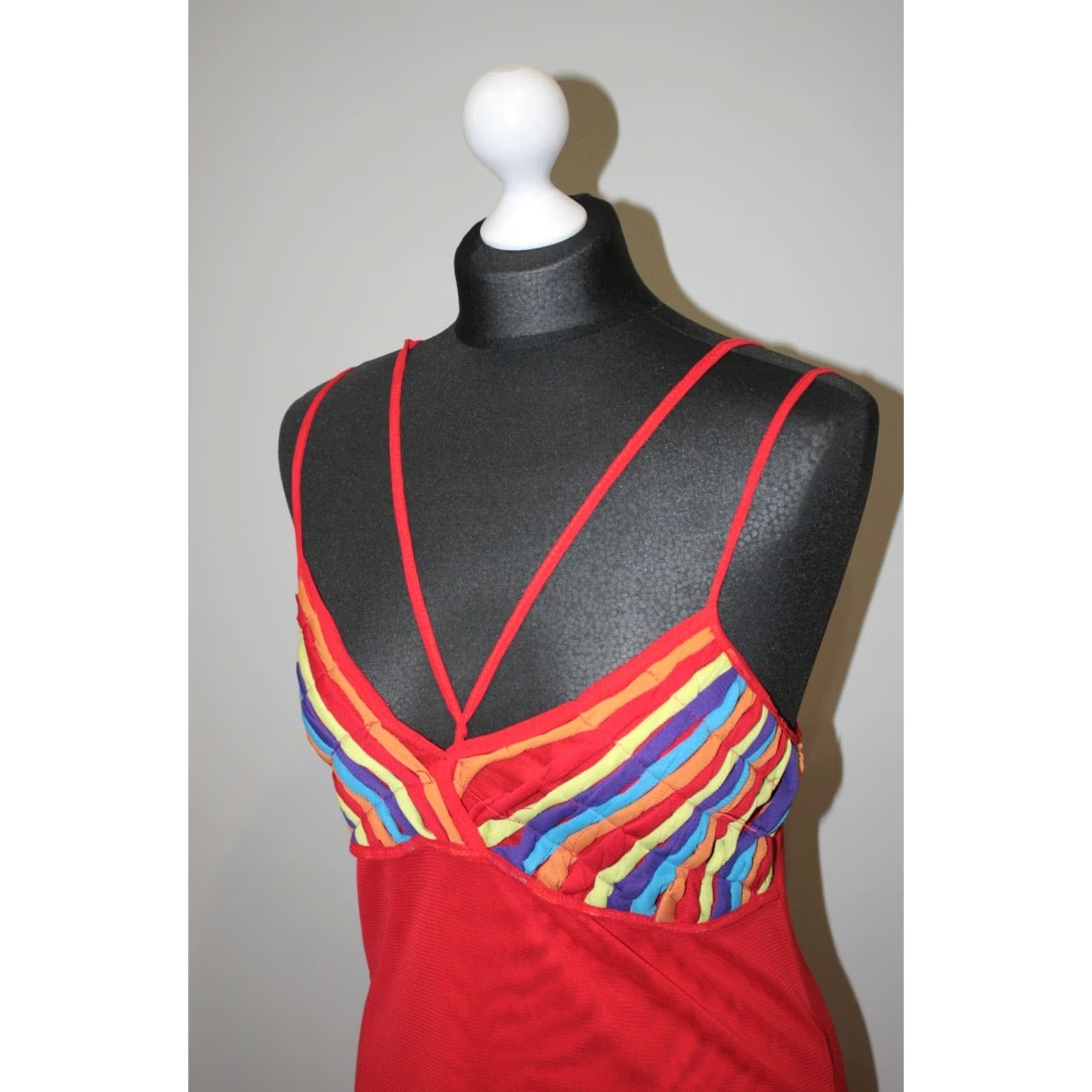 Vintage Save the Queen Dress Womens Red L Dress Knee Length XS? Wait. Size L / US 10 / IT 46 - 2 Thumbnail